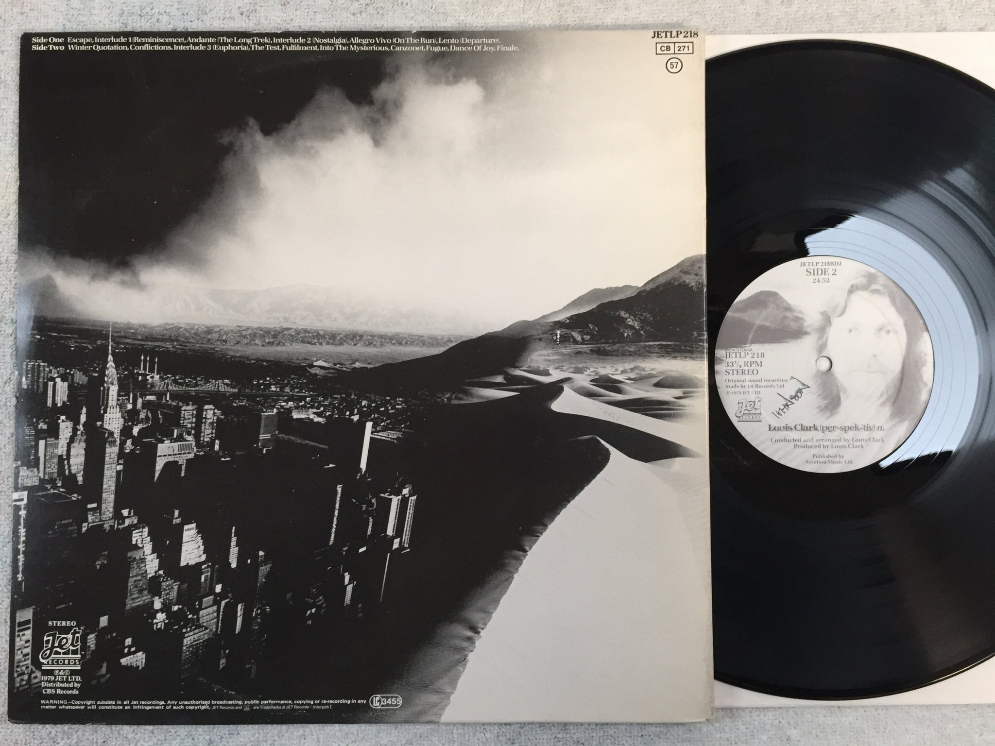 Omslagsbild för skivan LOUIS CLARK per spek tiv LP -79 JETLP 218BDJ