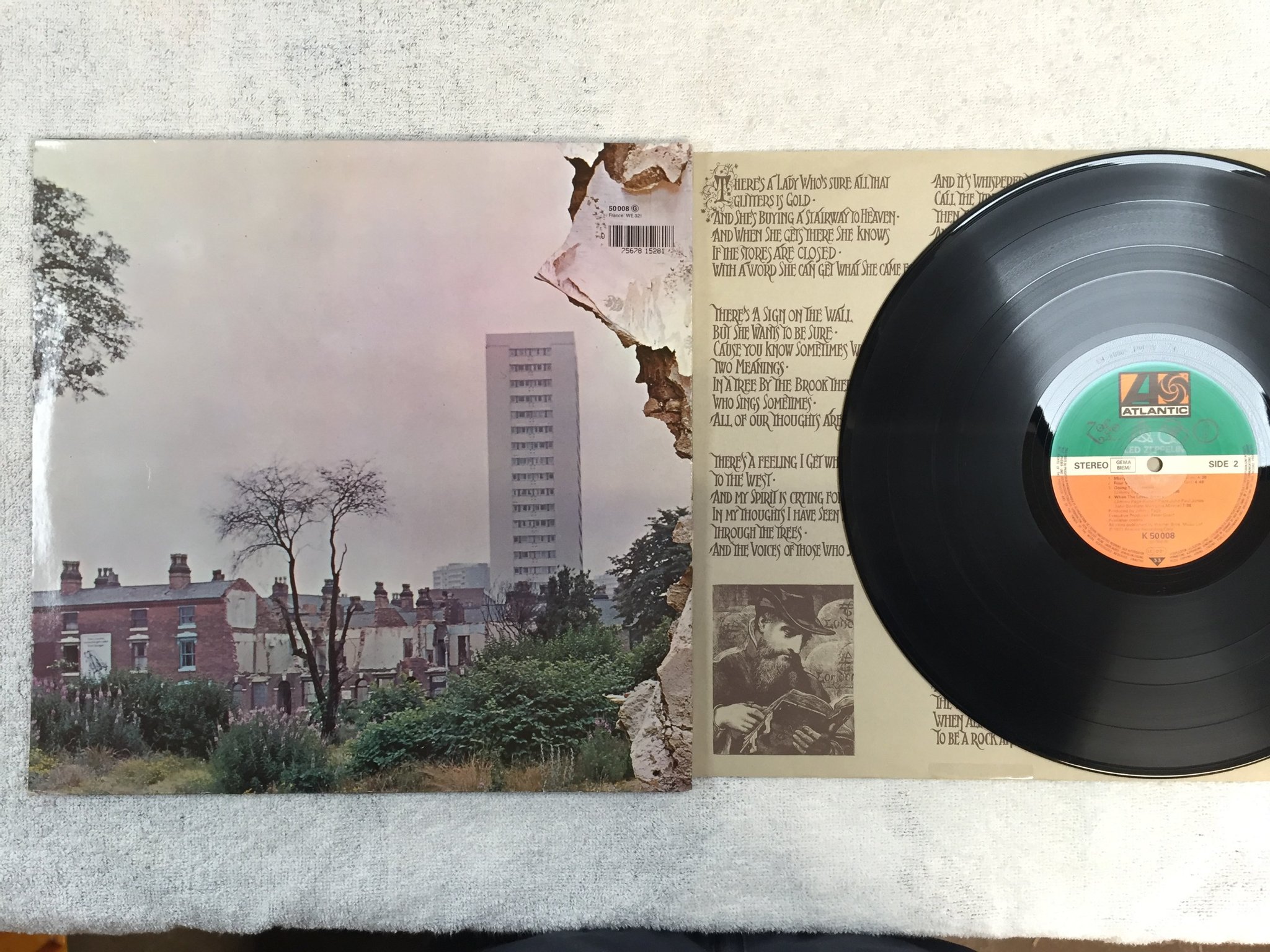 Omslagsbild för skivan Led Zeppelin LP re Ger ATLANTIC K 50008 "stairway to heaven"