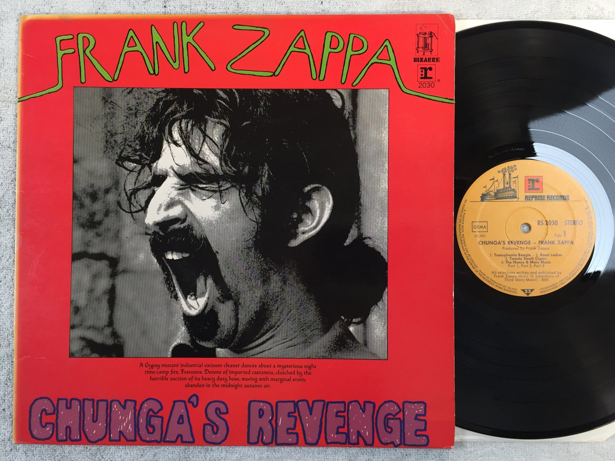 Omslagsbild för skivan Frank Zappa - chungas revenge LP Ger REPRISE RS 2030