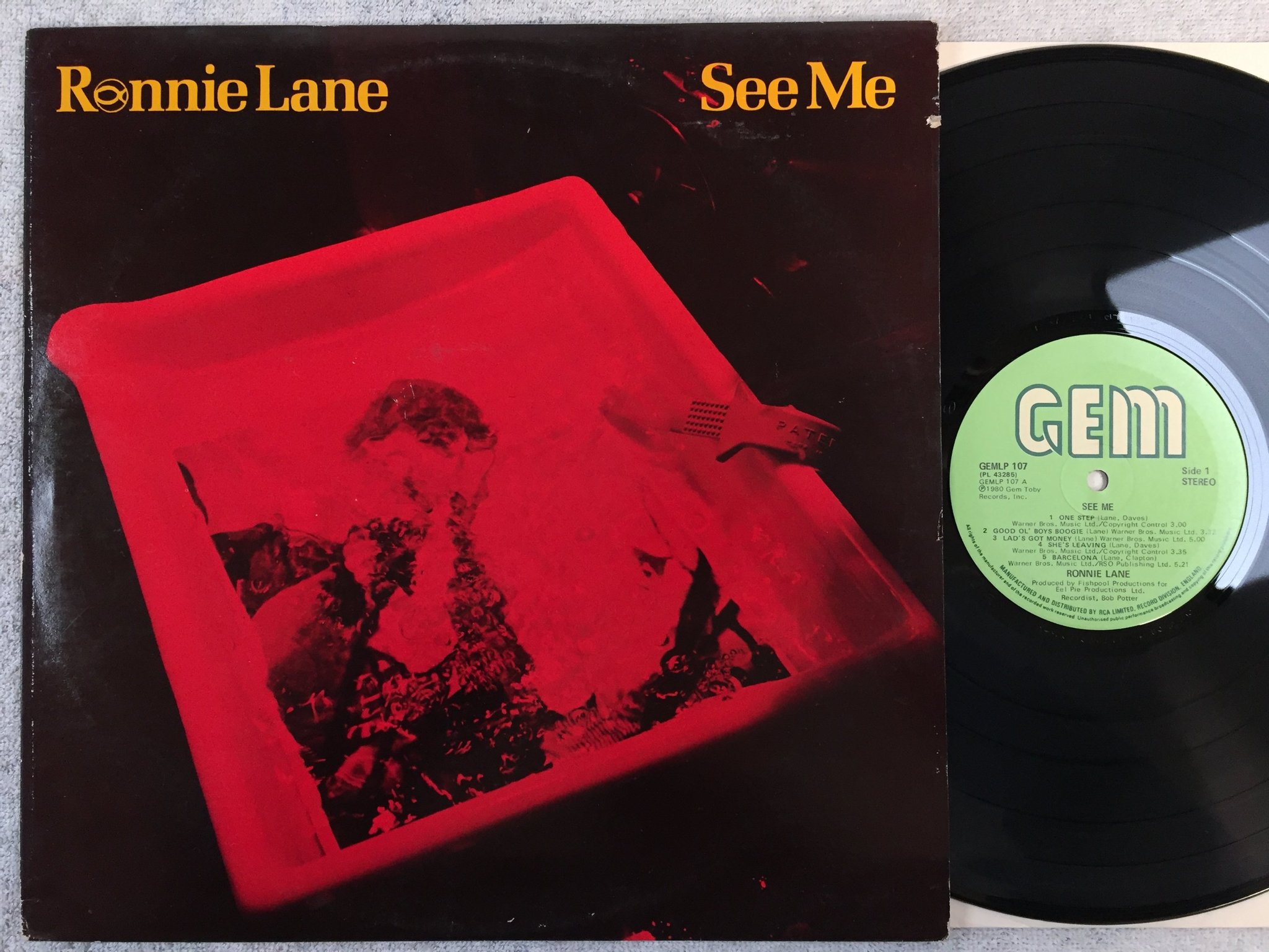 Omslagsbild för skivan RONNIE LANE see me LP UK GEM GEMLP 107