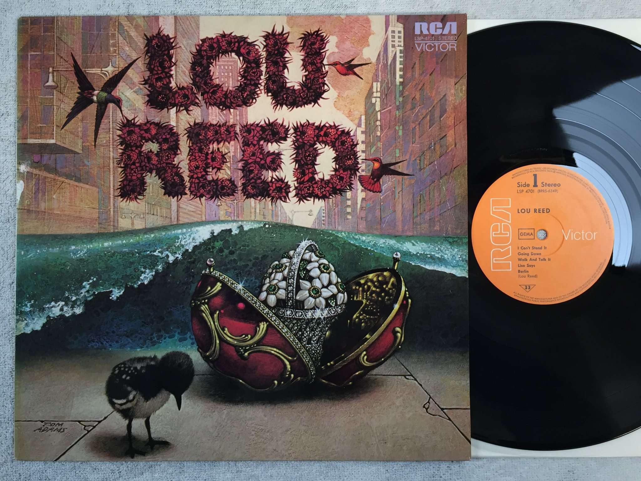 Omslagsbild för skivan LOU REED s/t LP -72 Ger RCA LSP 4701