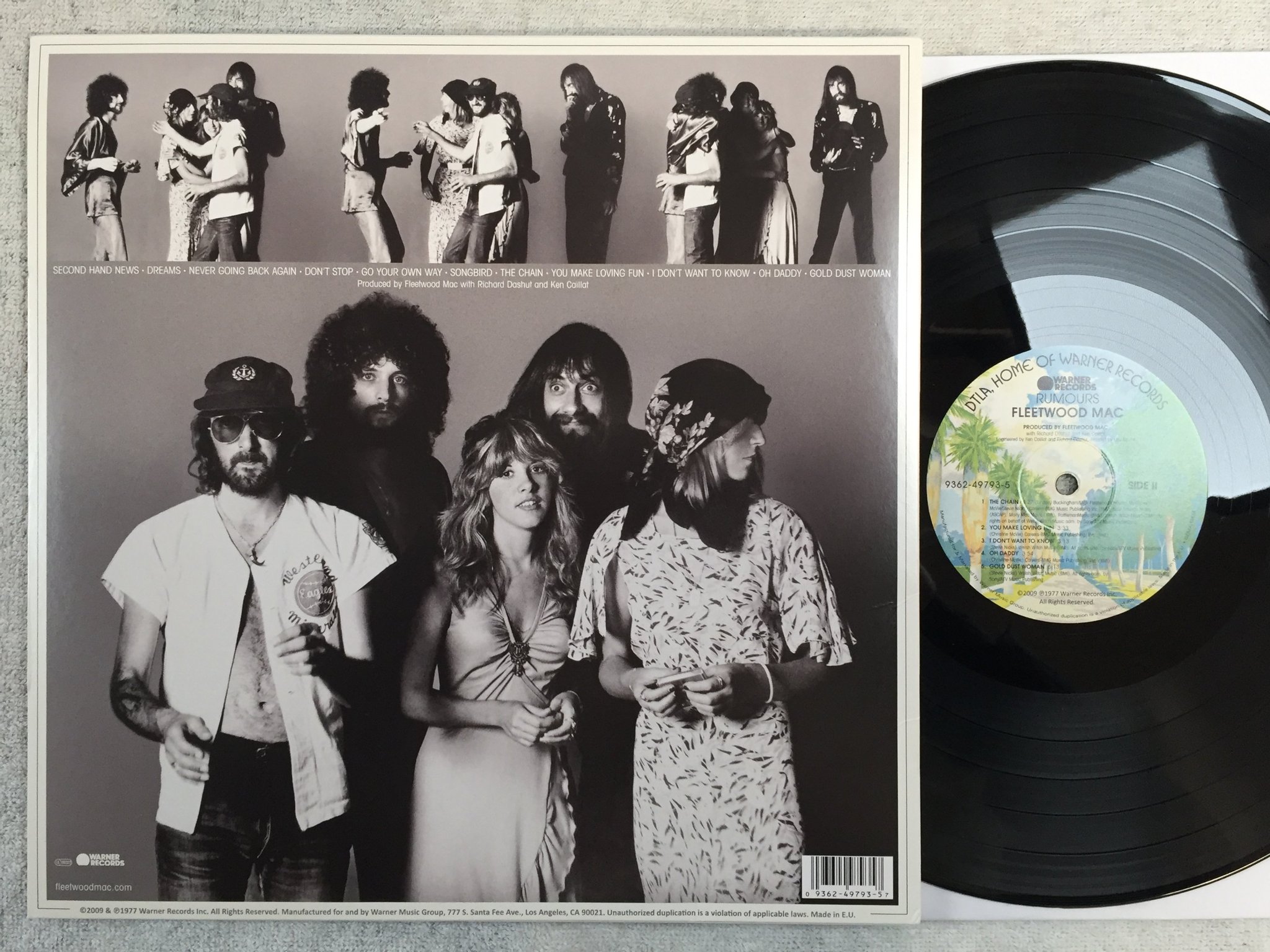 Omslagsbild för skivan FLEETWOOD MAC rumours LP-77/2009 re EU WARNER 9362497935
