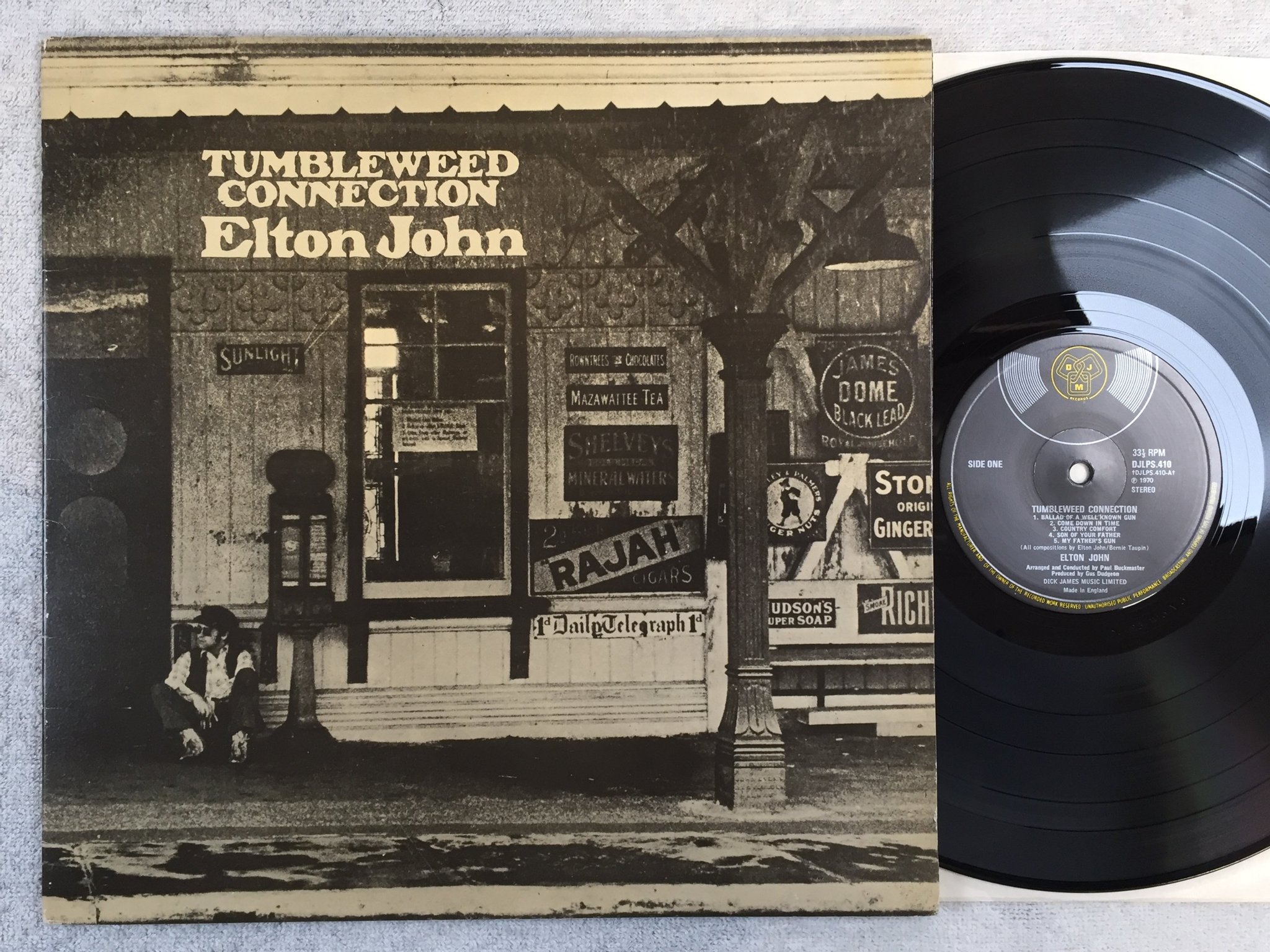 Omslagsbild för skivan ELTON JOHN tumbleweed connection LP -70 UK DJM DJLPS 410