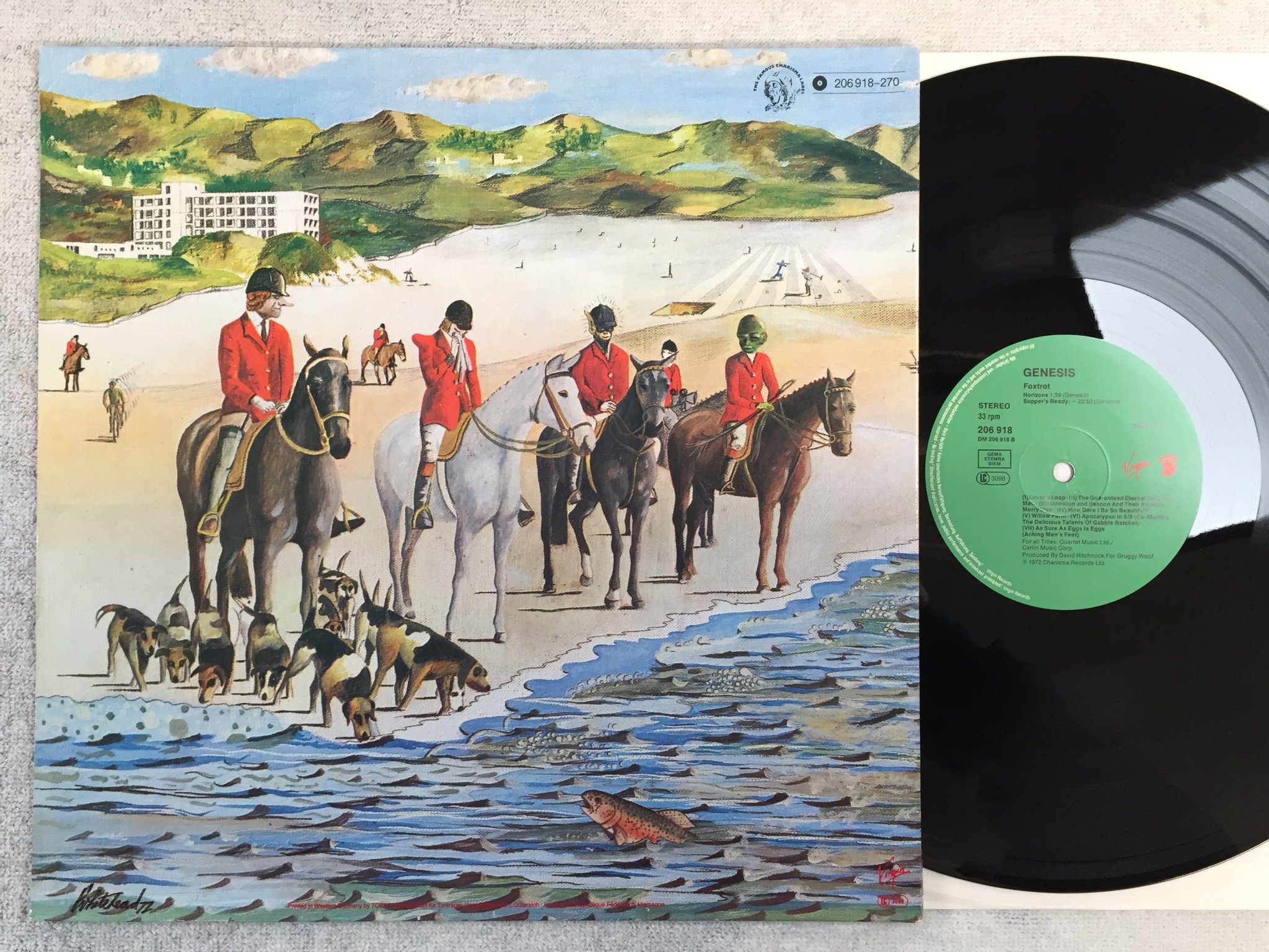 Omslagsbild för skivan GENESIS foxtrot LP re Hol VIRGIN 206 918