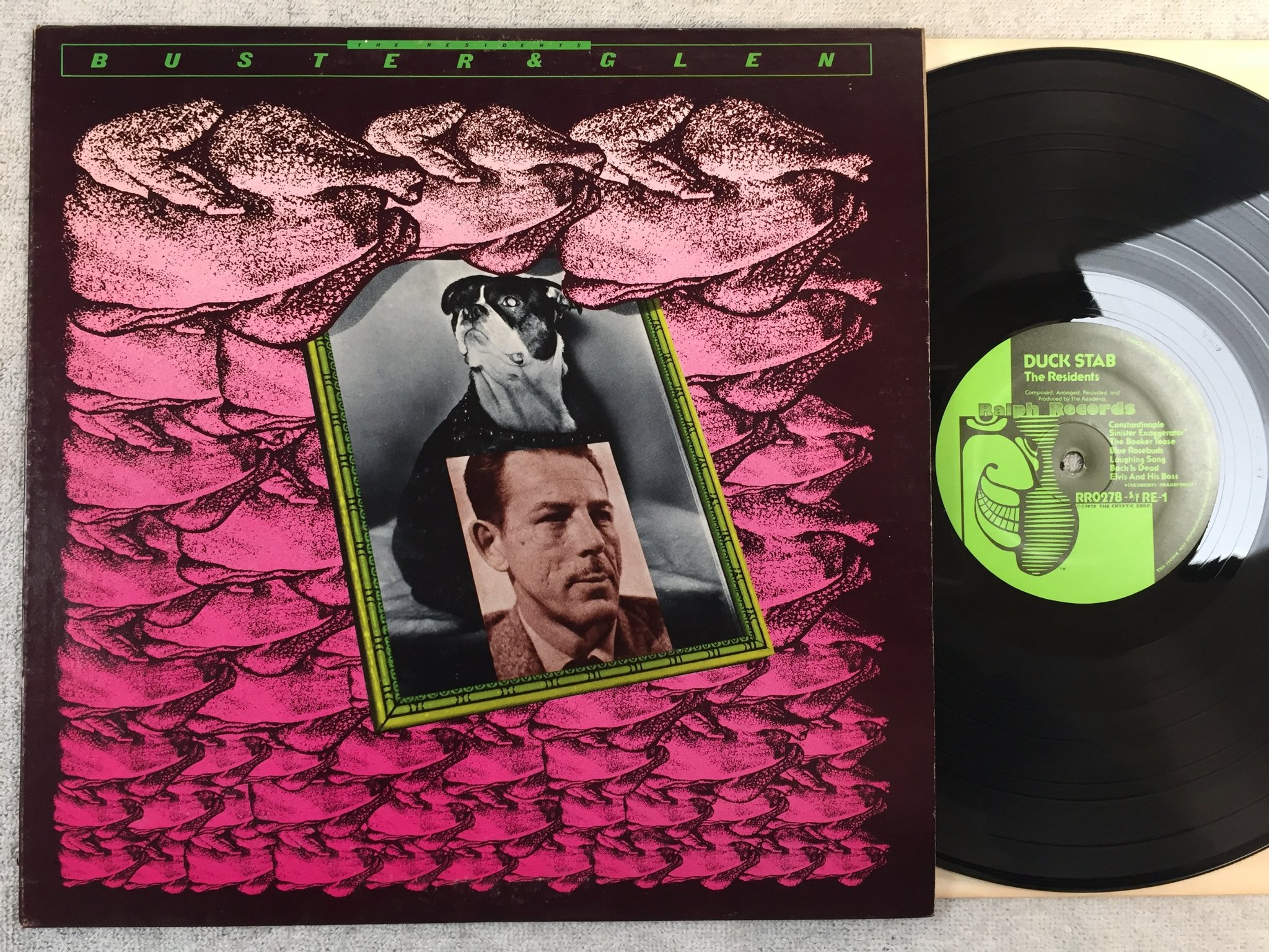 Omslagsbild för skivan THE RESIDENTS duck stab LP -78 US RALPH RECORDS RR0278 green