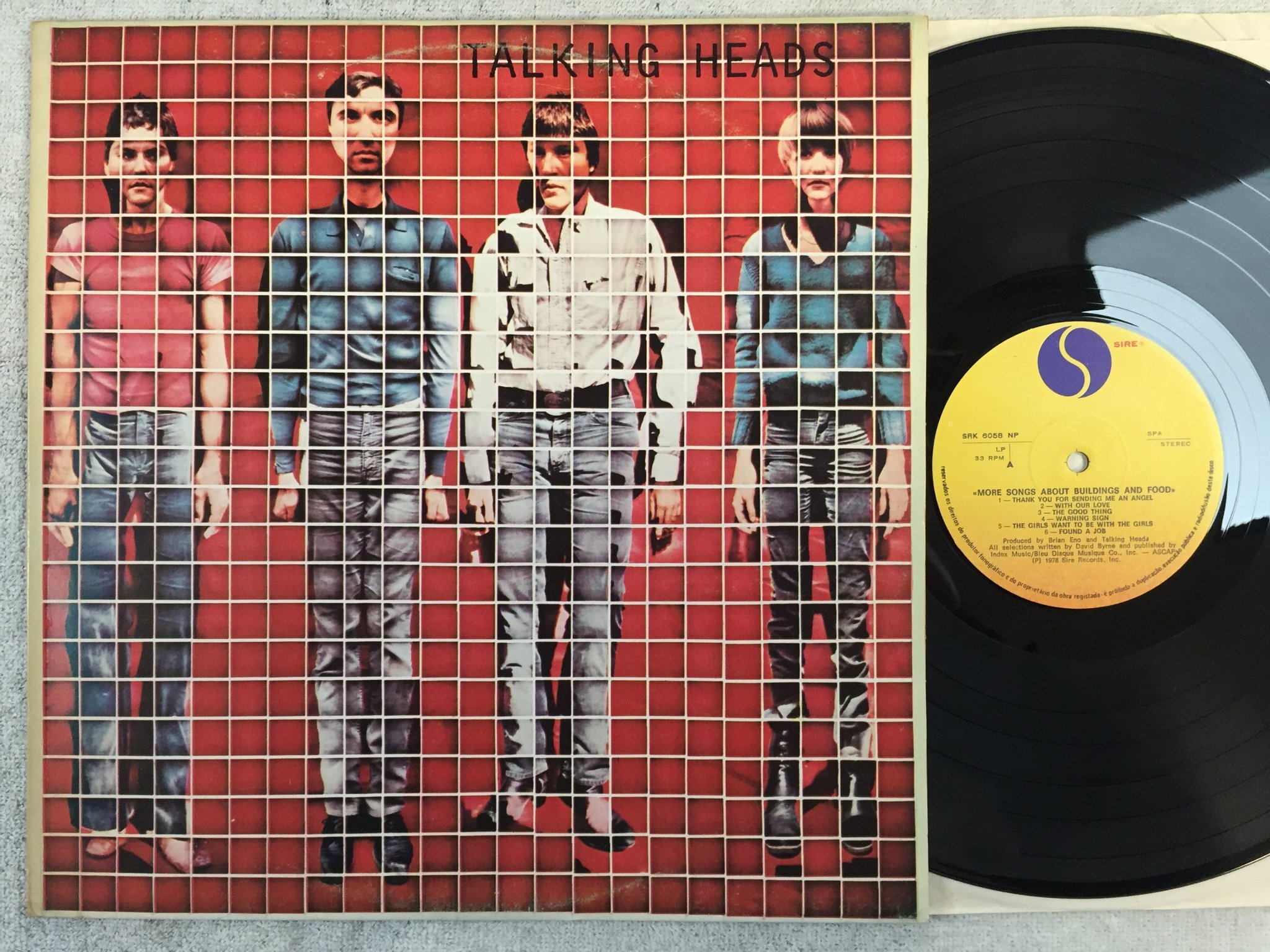 Omslagsbild för skivan TALKING HEADS more songs about ... LP -78 Portugal SIRE SRK 6058 NP