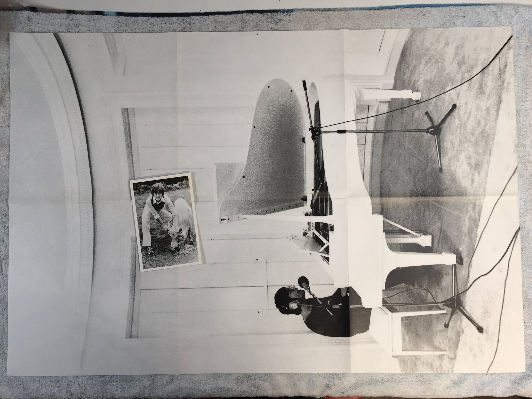 Omslagsbild för skivan JOHN LENNON imagine LP re Hol APPLE 1A 062-04914 w/ poster & printed photo