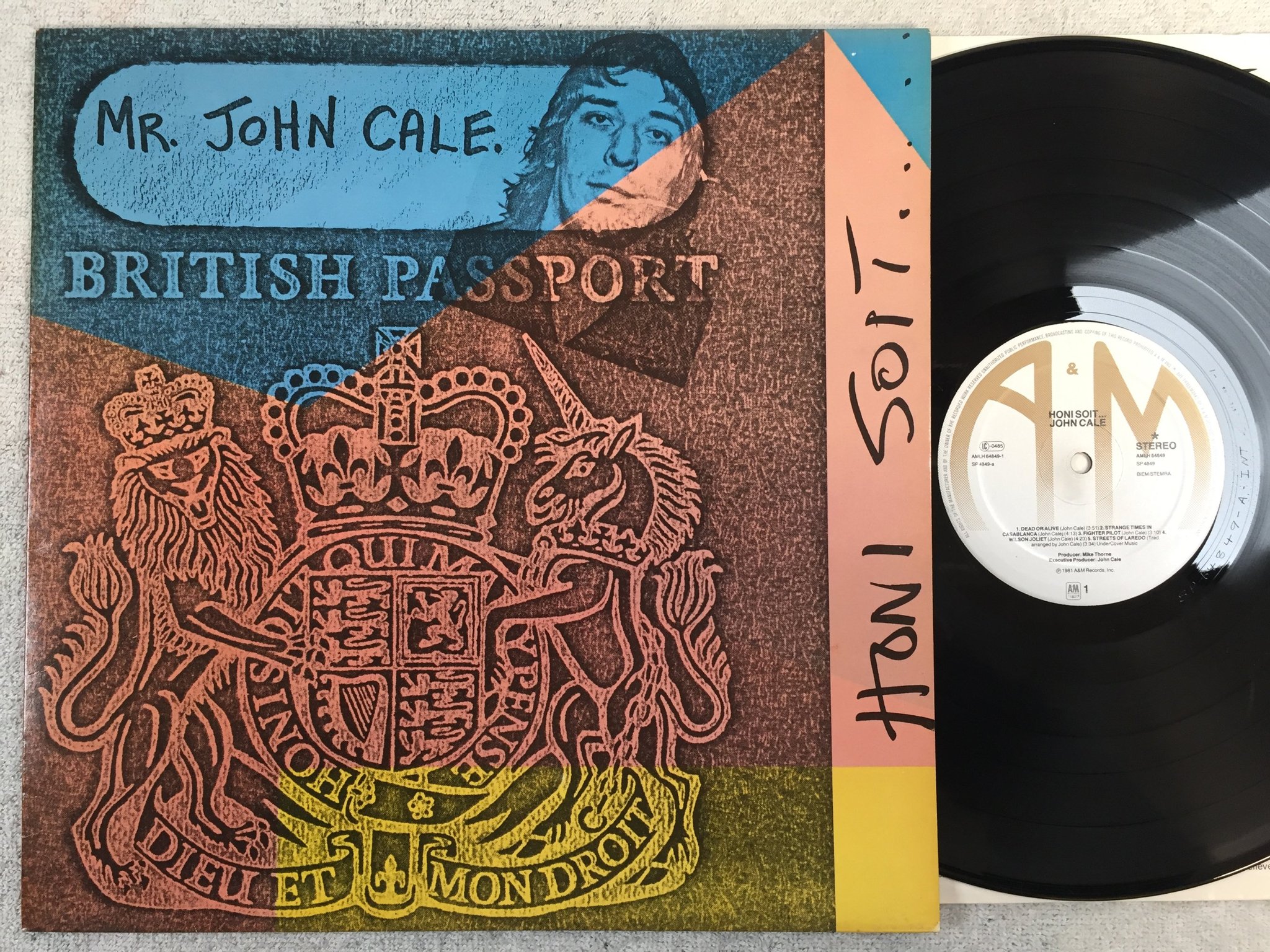 Omslagsbild för skivan JOHN CALE honi soit... LP -81 Hol A&M AMLH 64849