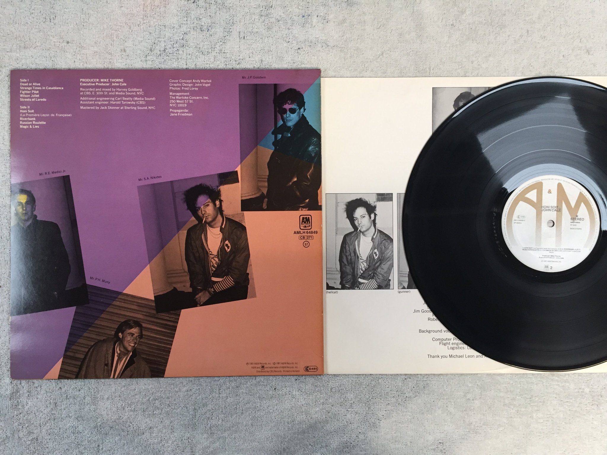 Omslagsbild för skivan JOHN CALE honi soit... LP -81 Hol A&M AMLH 64849