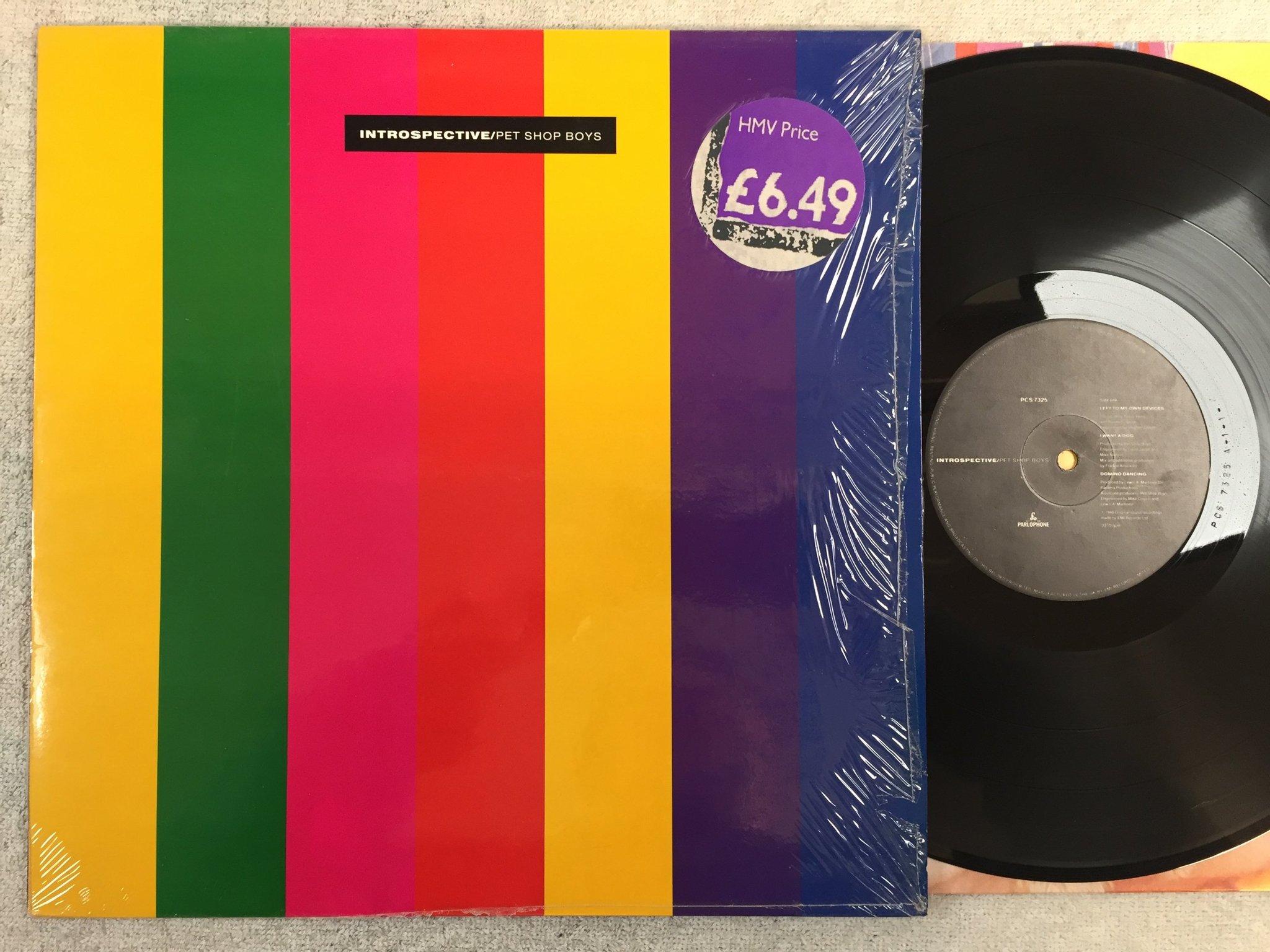 Omslagsbild för skivan PET SHOP BOYS introspective LP -88 UK PARLOPHONE PCS 7325