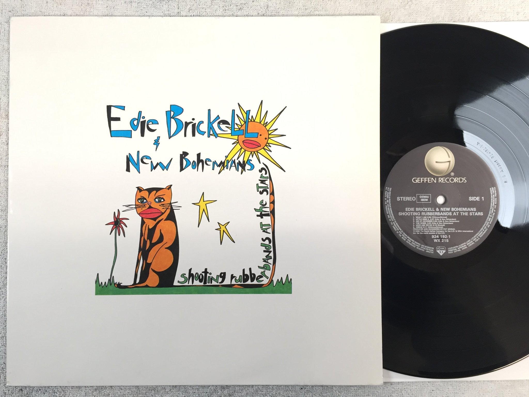 Omslagsbild för skivan EDDIE BRICKELL & NEW BOHEMIANS LP -88 Ger GEFFEN 924192-1 "what I am"