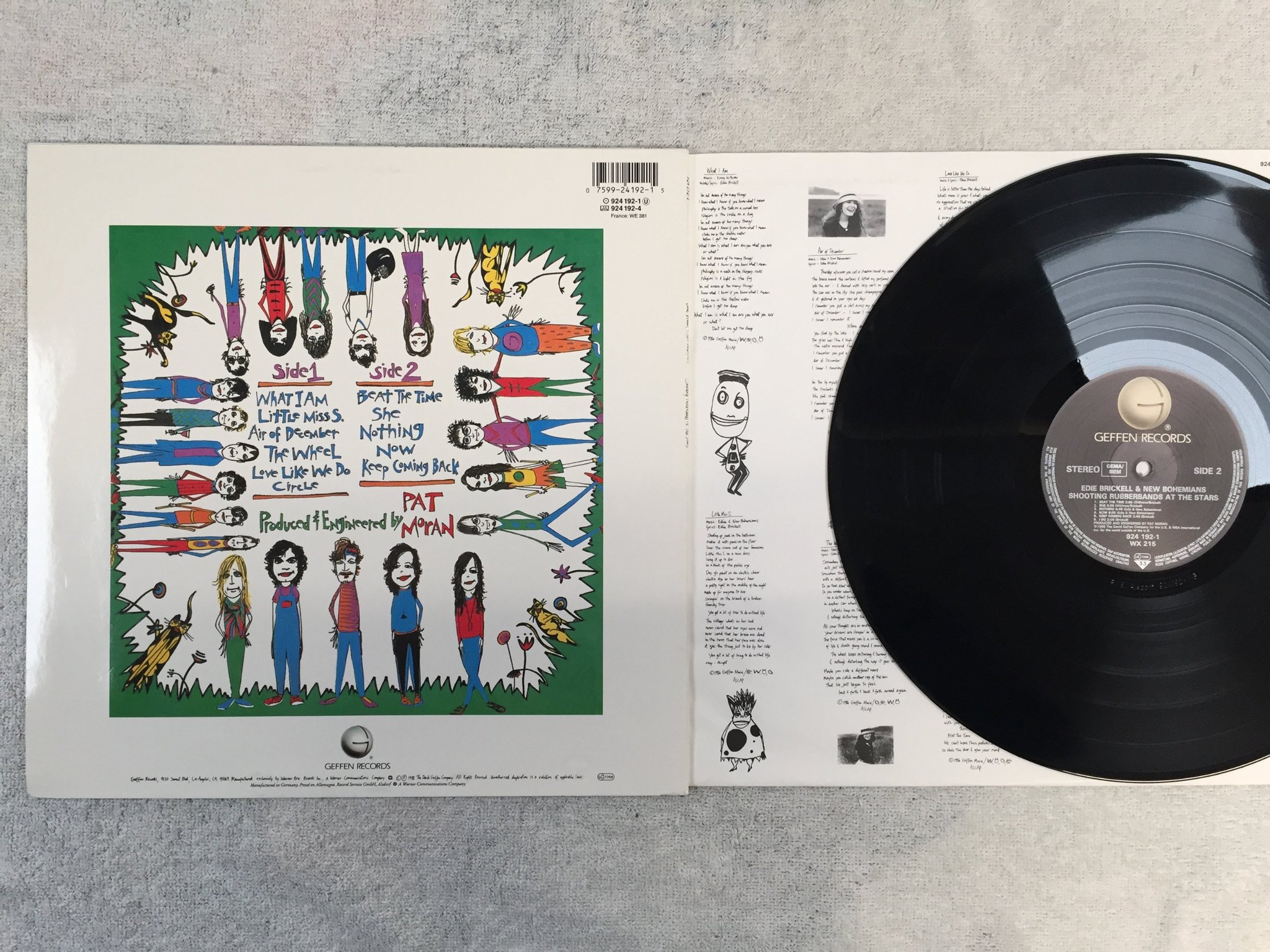 Omslagsbild för skivan EDDIE BRICKELL & NEW BOHEMIANS LP -88 Ger GEFFEN 924192-1 "what I am"