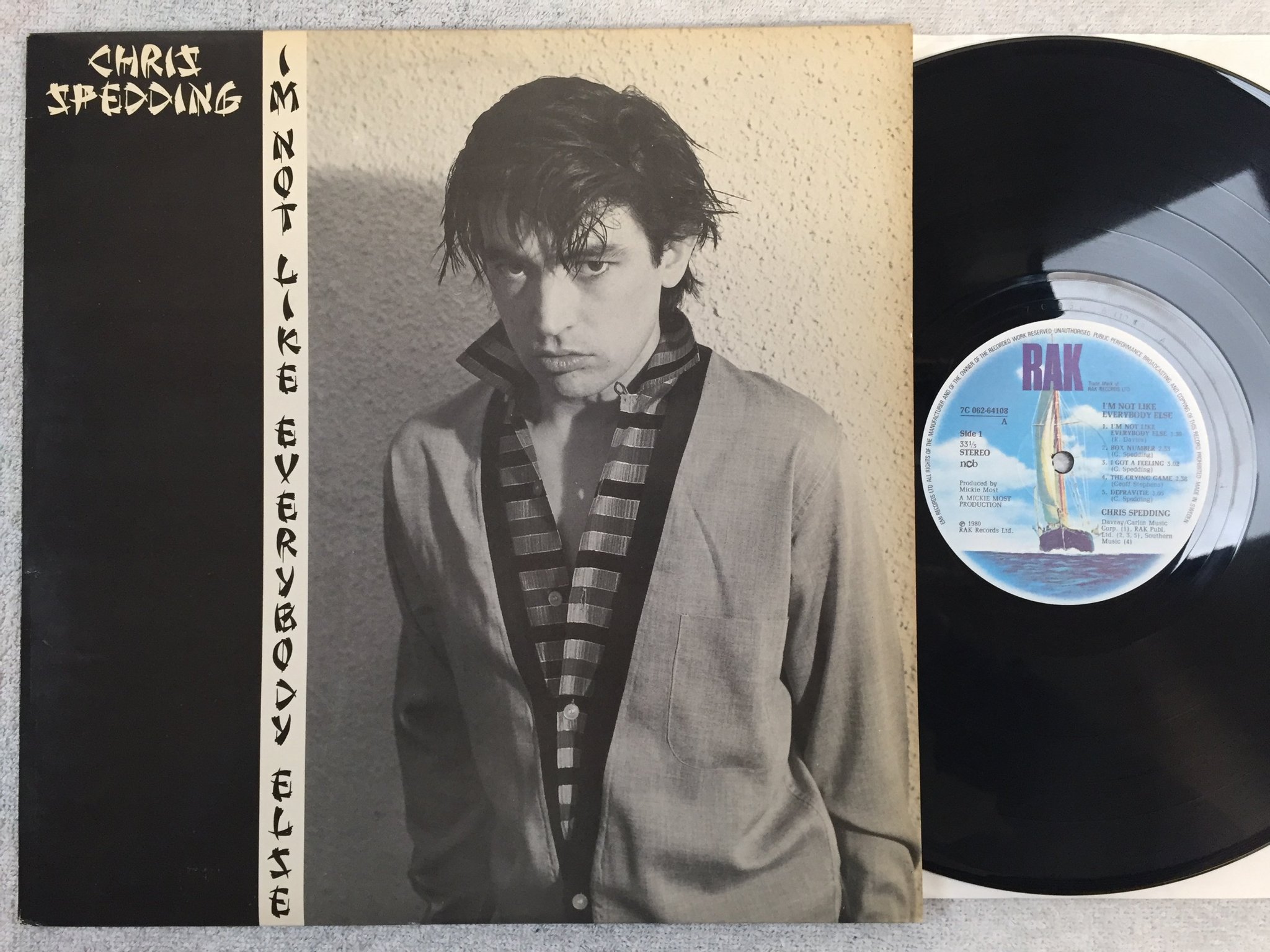 Omslagsbild för skivan CHRIS SPEDDING I'm not like everybody else LP -80 ncb RAK 7C 062-64108