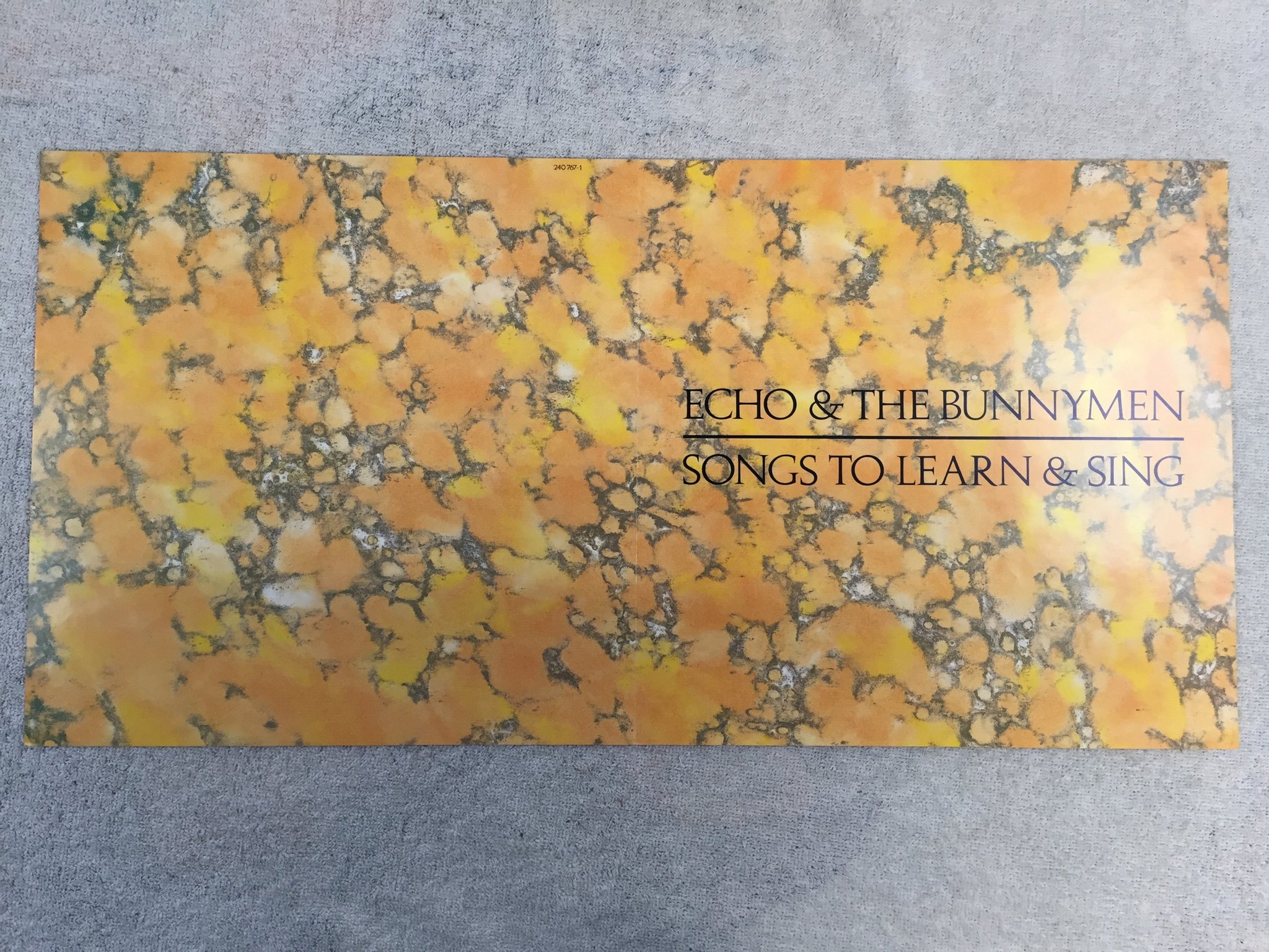 Omslagsbild för skivan ECHO AND THE BUNNYMEN songs to learn and sing LP -85 Ger KOROVA 240767-1
