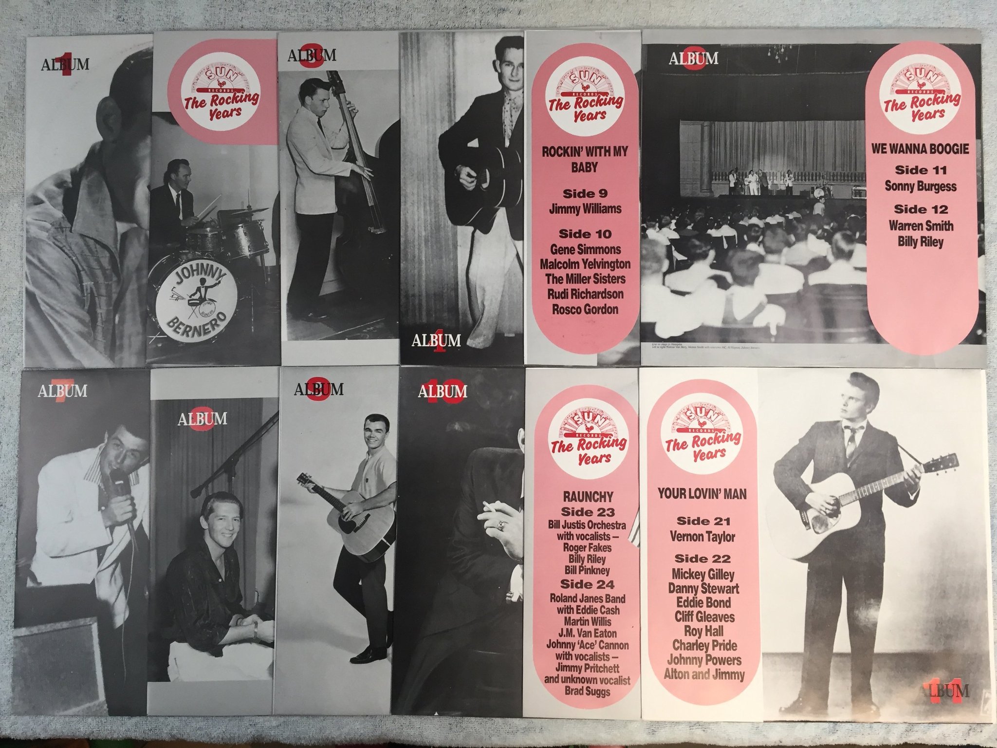 Omslagsbild för skivan V/A Sun Records: The Rocking Years 12xLP box UK SUN BOX 106 ROCK N ROLL !!!