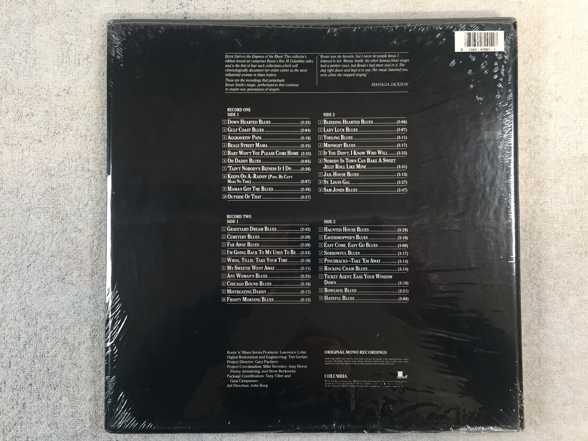 Omslagsbild för skivan BESSIE SMITH The Complete Vol. 1 2xLP BOX COLUMBIA 47091-S1 sealed