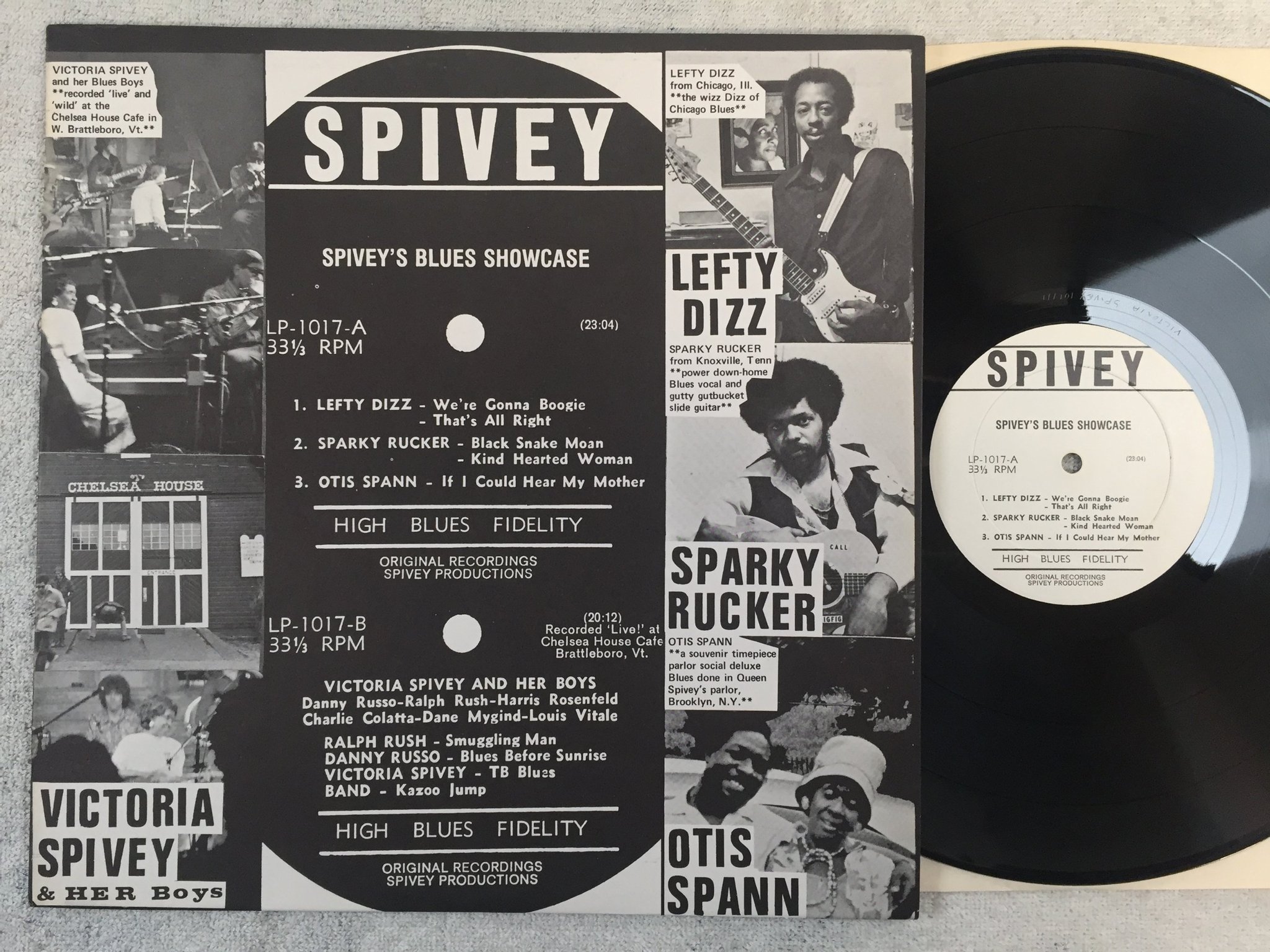 Omslagsbild för skivan VICTORIA SPIVEY Spivey's Blues Showcase LP -75 US spivey 1017 rare!!!
