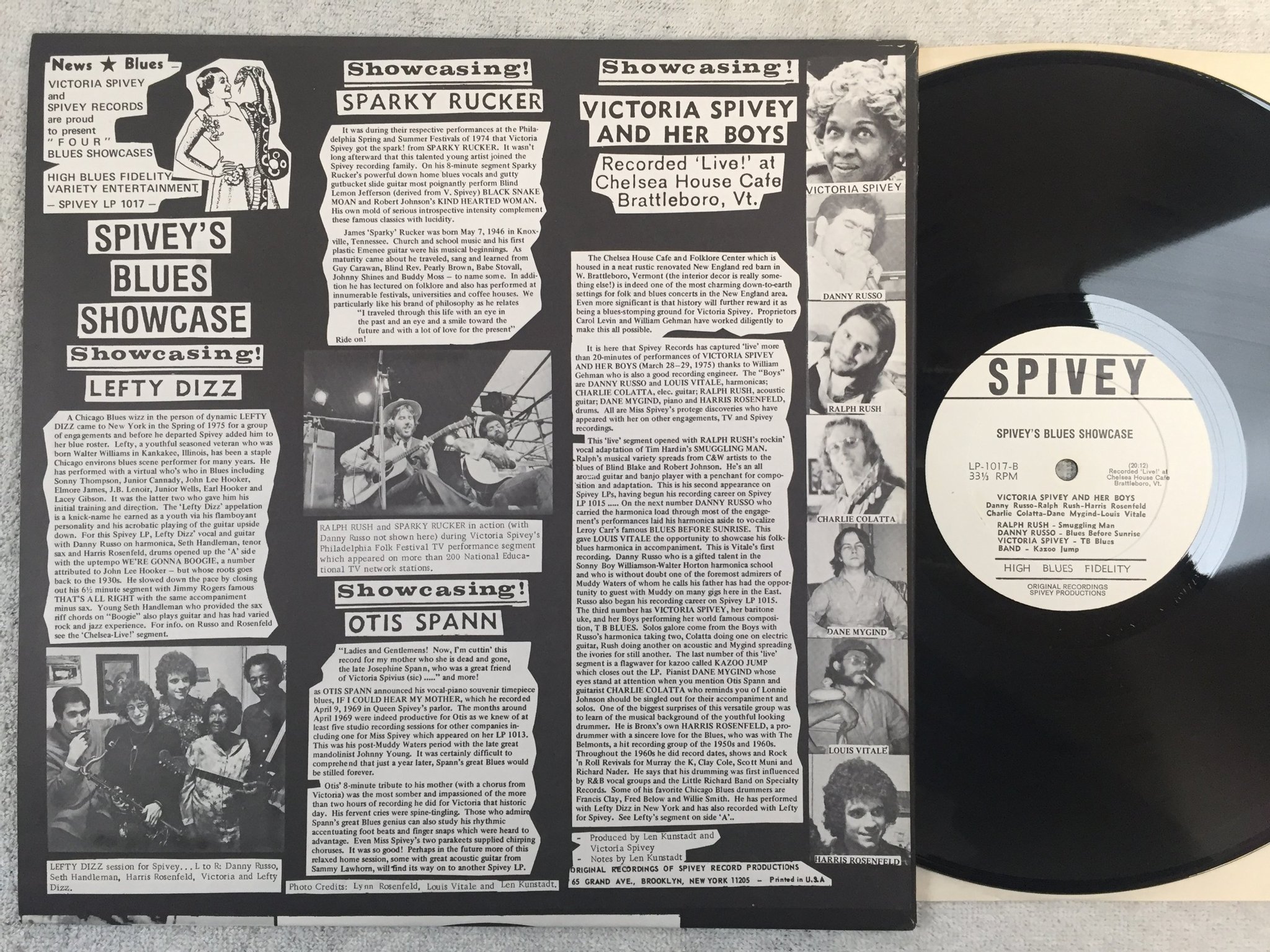 Omslagsbild för skivan VICTORIA SPIVEY Spivey's Blues Showcase LP -75 US spivey 1017 rare!!!