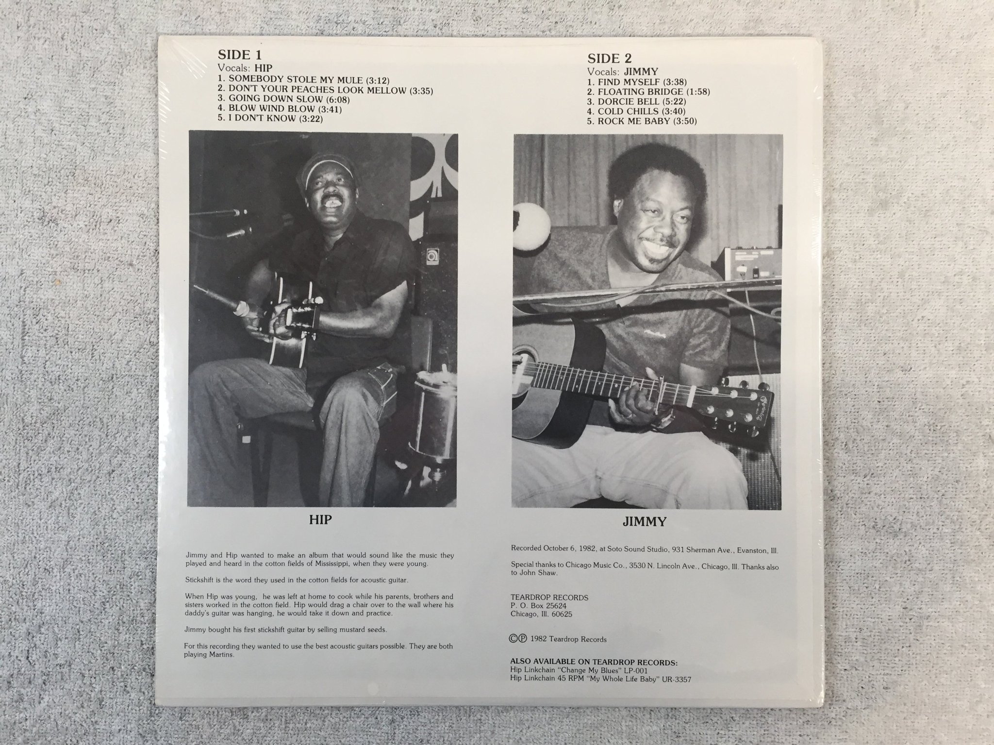 Omslagsbild för skivan JIMMY RODGERS & HIP LINKCHAIN stickshift LP -82 US TEARDROP 2002 sealed