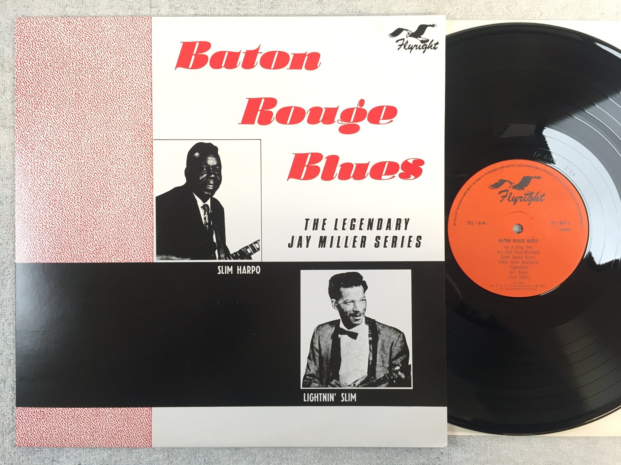 Omslagsbild för skivan V/A Baton Rouge Blues LP -85 UK FLYRIGHT FLY 607