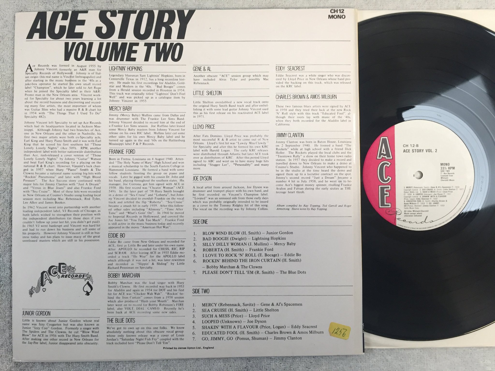 Omslagsbild för skivan V/A ace story vol 2 LP UK ACE CH 12