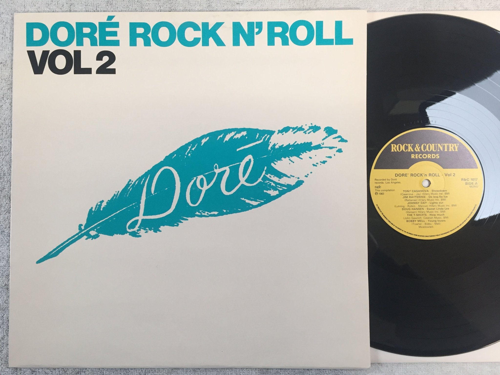 Omslagsbild för skivan V/A dore rock n roll vol 2 LP -83 Swe ROCK & COUNTRY R&C 1017