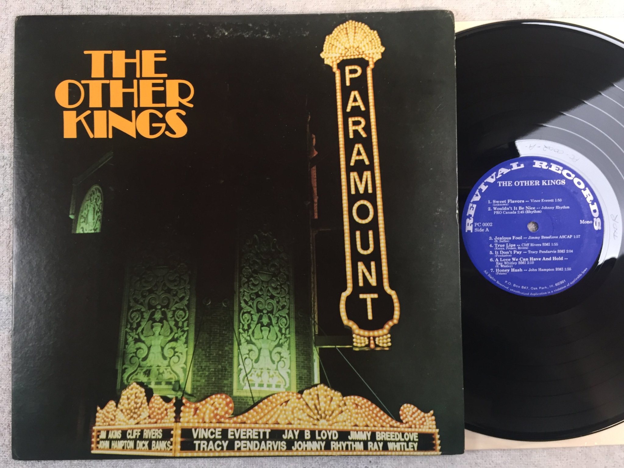 Omslagsbild för skivan V/A the other kings LP -80 US REVIVAL PC 0002