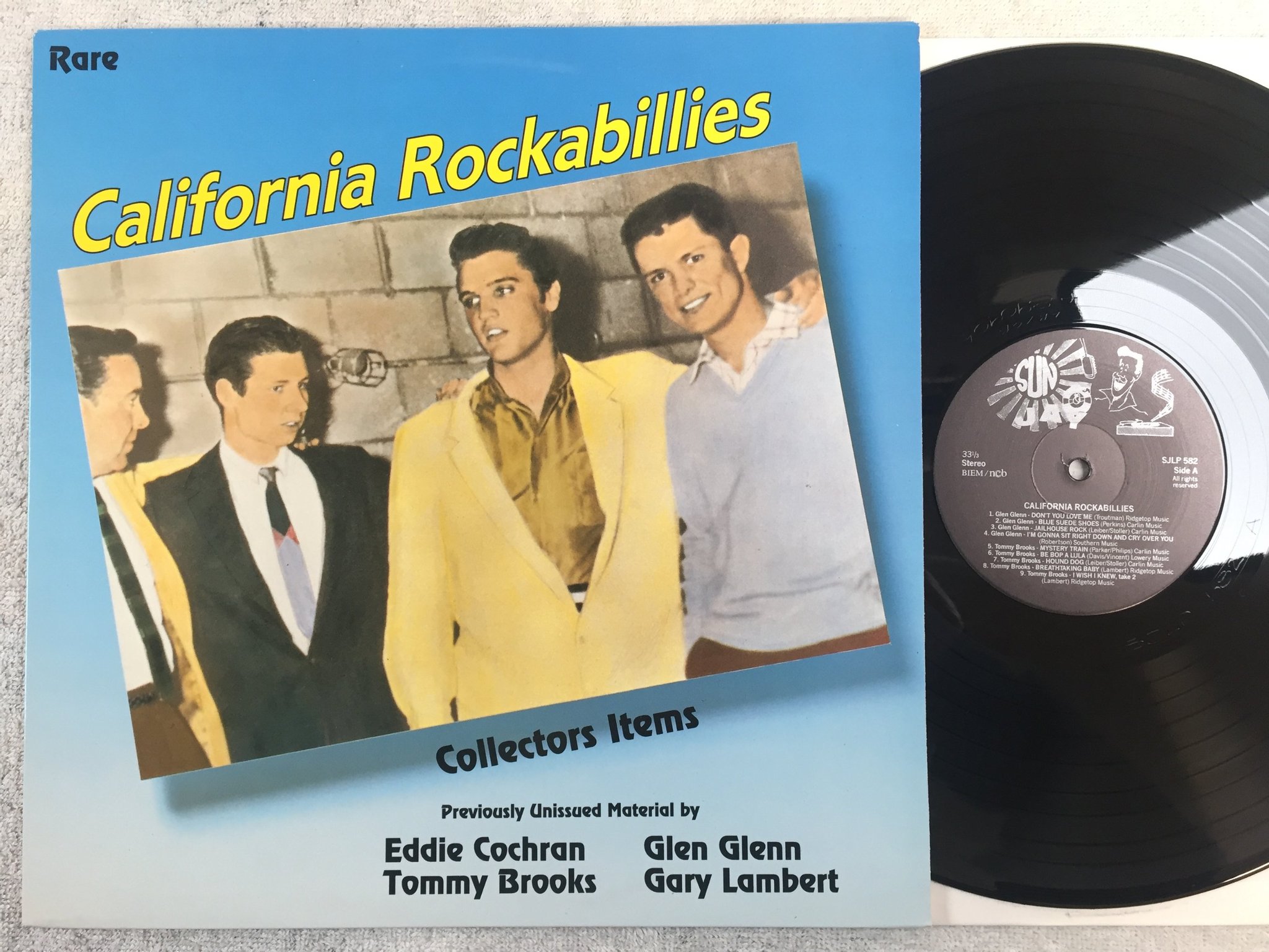 Omslagsbild för skivan V/A California rockabillies LP -89 Swe SUNJAY SJLP 582