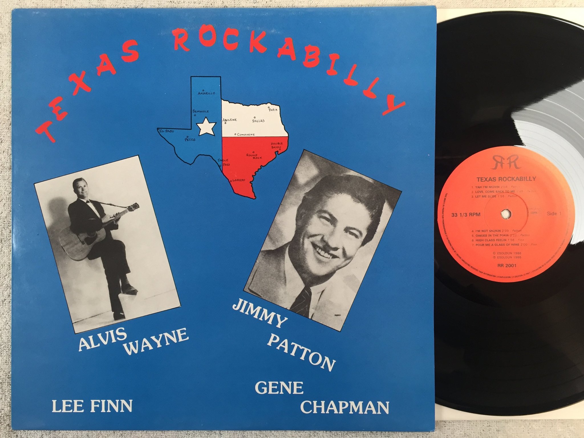 Omslagsbild för skivan V/A texas rockabilly LP -86 Fra ESOLDUN RR 2001