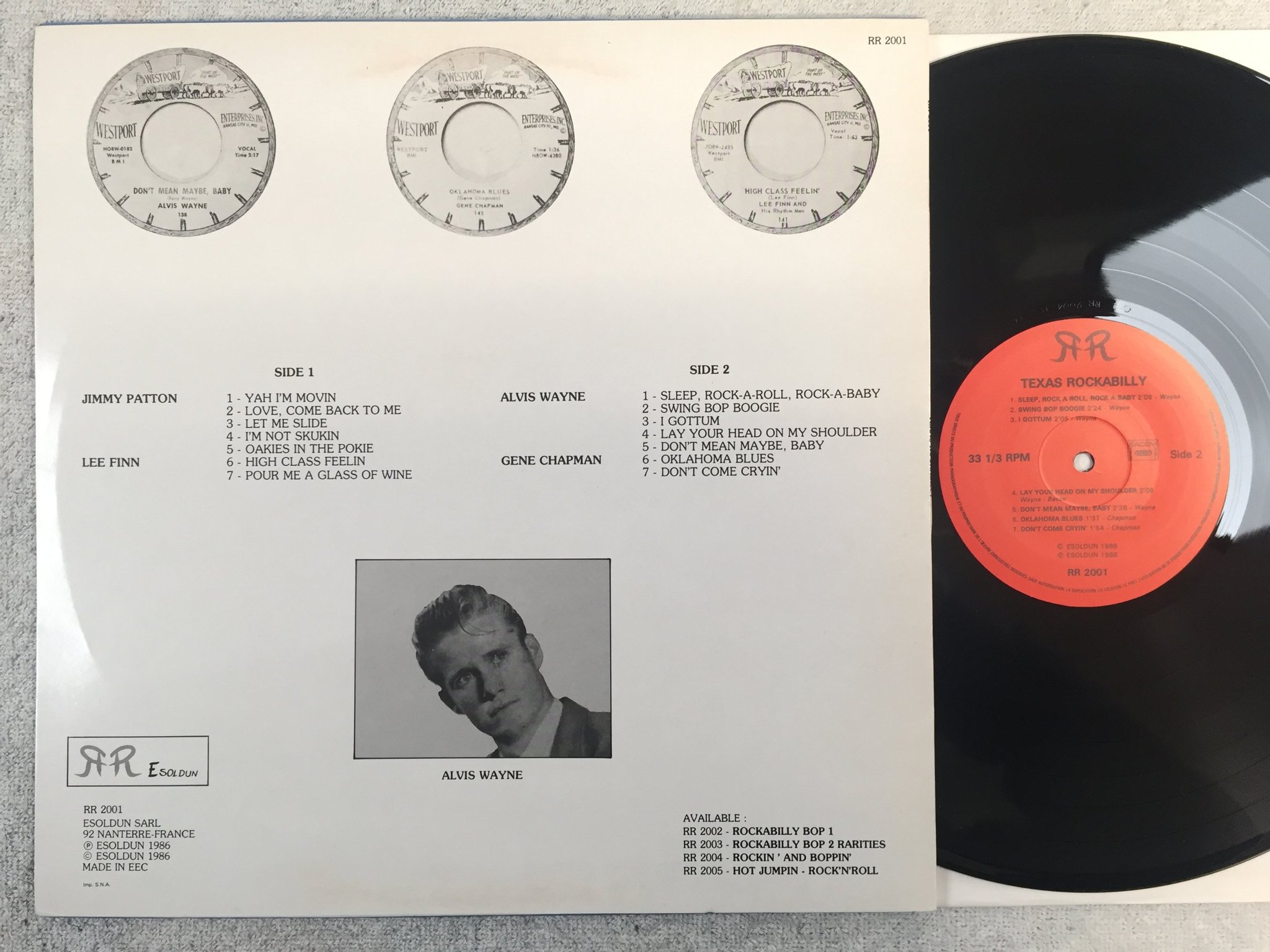 Omslagsbild för skivan V/A texas rockabilly LP -86 Fra ESOLDUN RR 2001