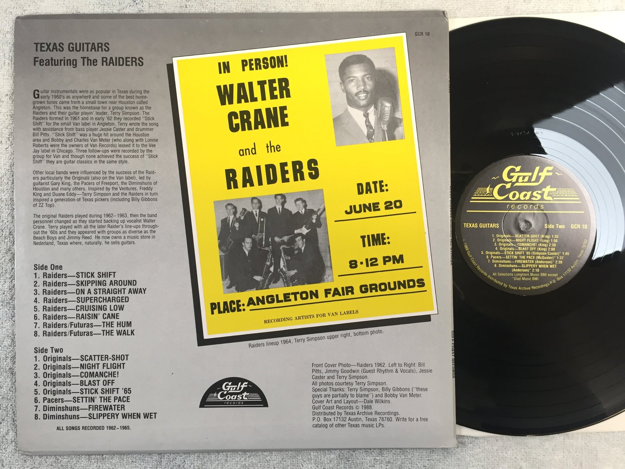 Omslagsbild för skivan V/A texas guitars LP -88 US GULF COAST GCR 10