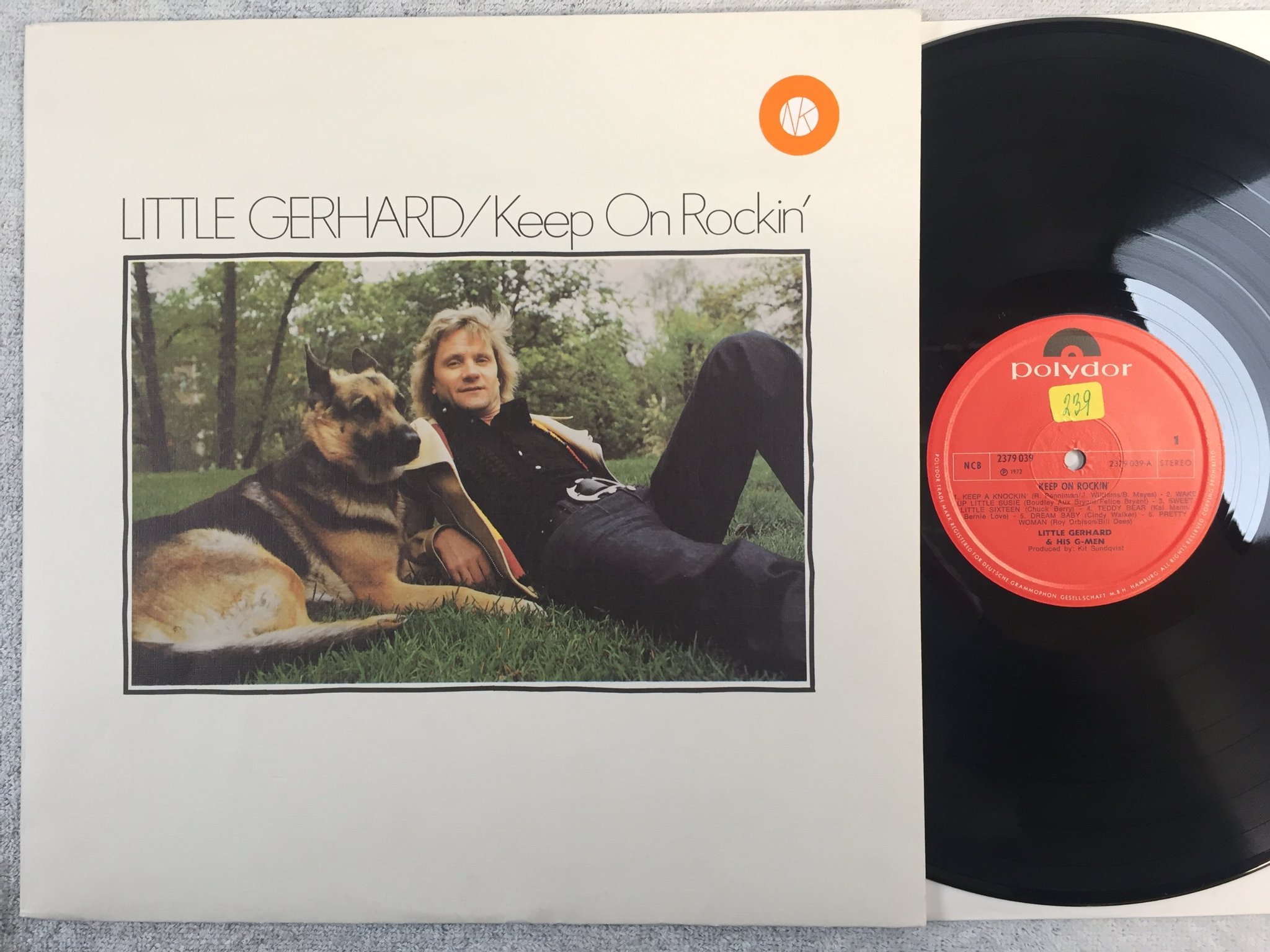 Omslagsbild för skivan LITTLE GERHARD & HIS G-MEN keep on rockin LP -72 ncb POLYDOR 2379039