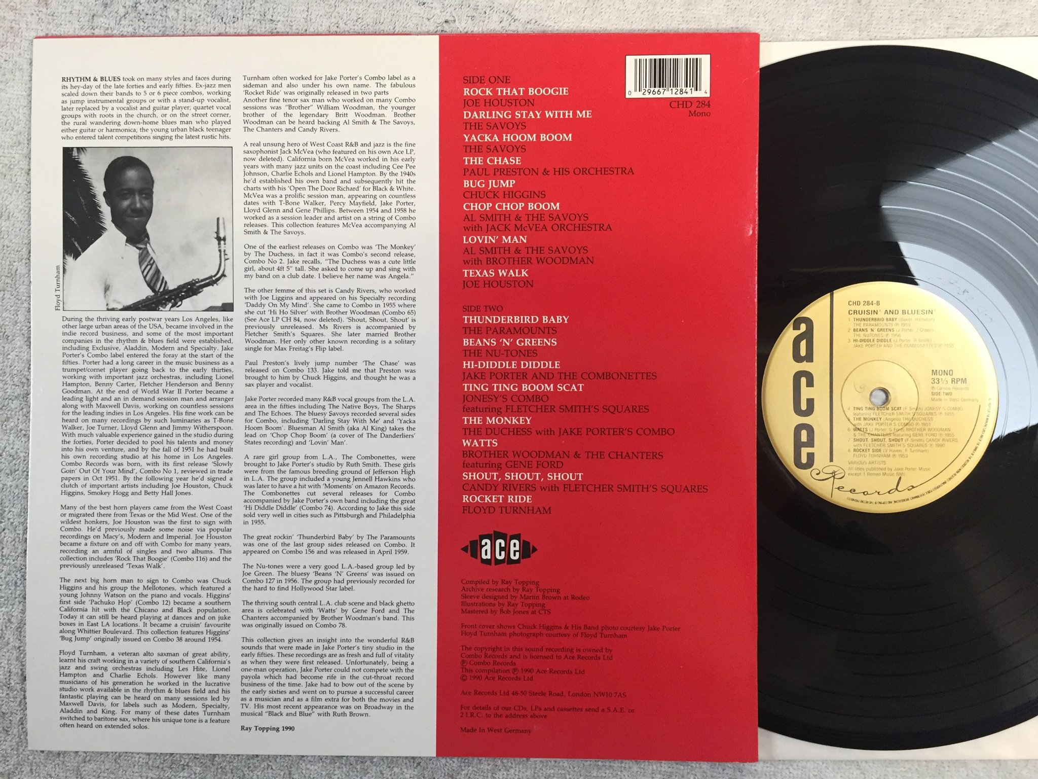 Omslagsbild för skivan V/A crusin' and brusin' LP Ger ACE CHD 284 rhythm n blues