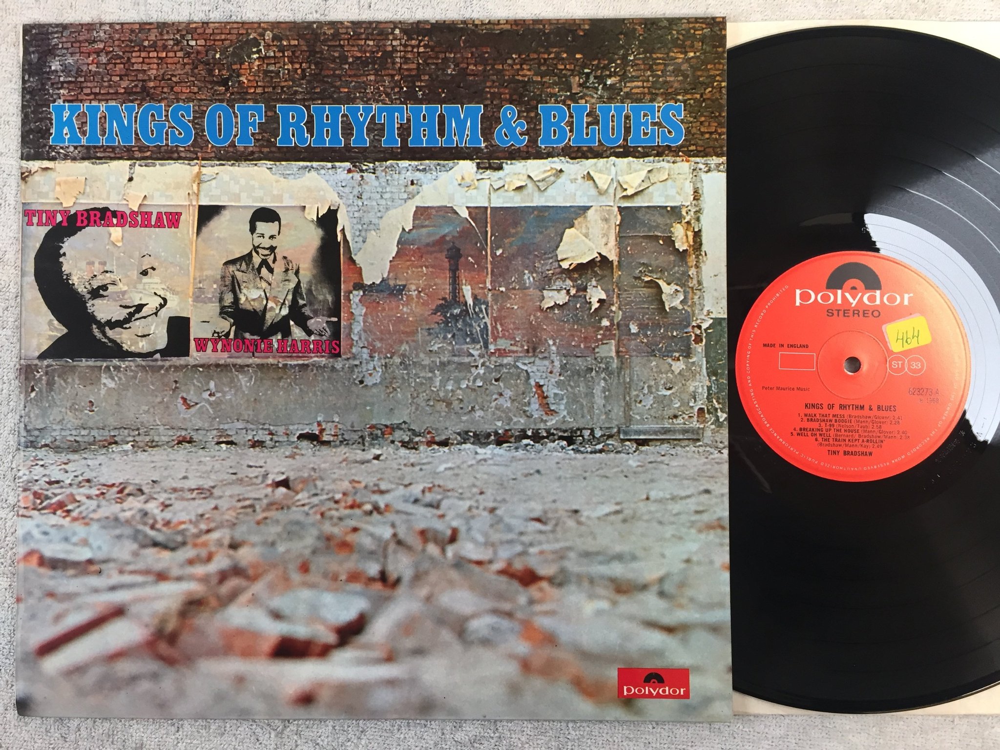 Omslagsbild för skivan TINY BRADSHAW & WYNONIE HARRIS Kings Of Rhythm & Blues LP -68 UK POLYDOR 623273