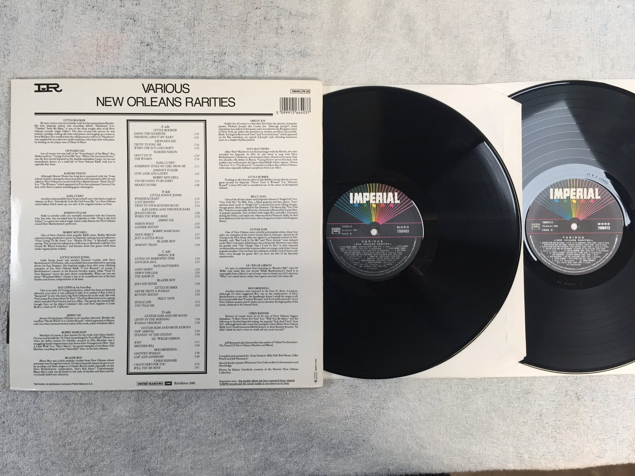 Omslagsbild för skivan V/A New Orleans rarities LP -86 Fra IMPERIAL 1566413 RHYTHM & BLUES