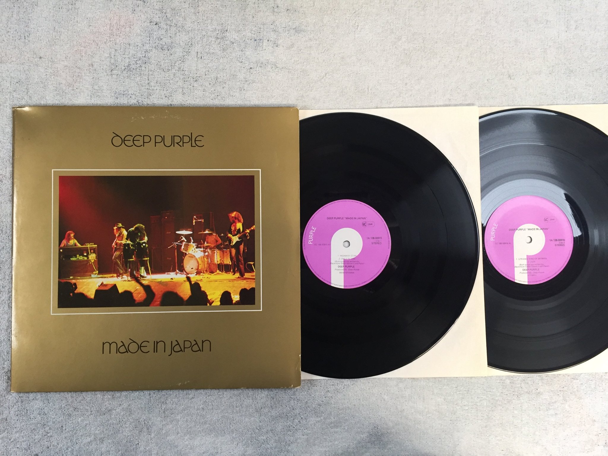 Omslagsbild för skivan DEEP PURPLE made in Japan 2xLP -re PURPLE 1A 138-93916