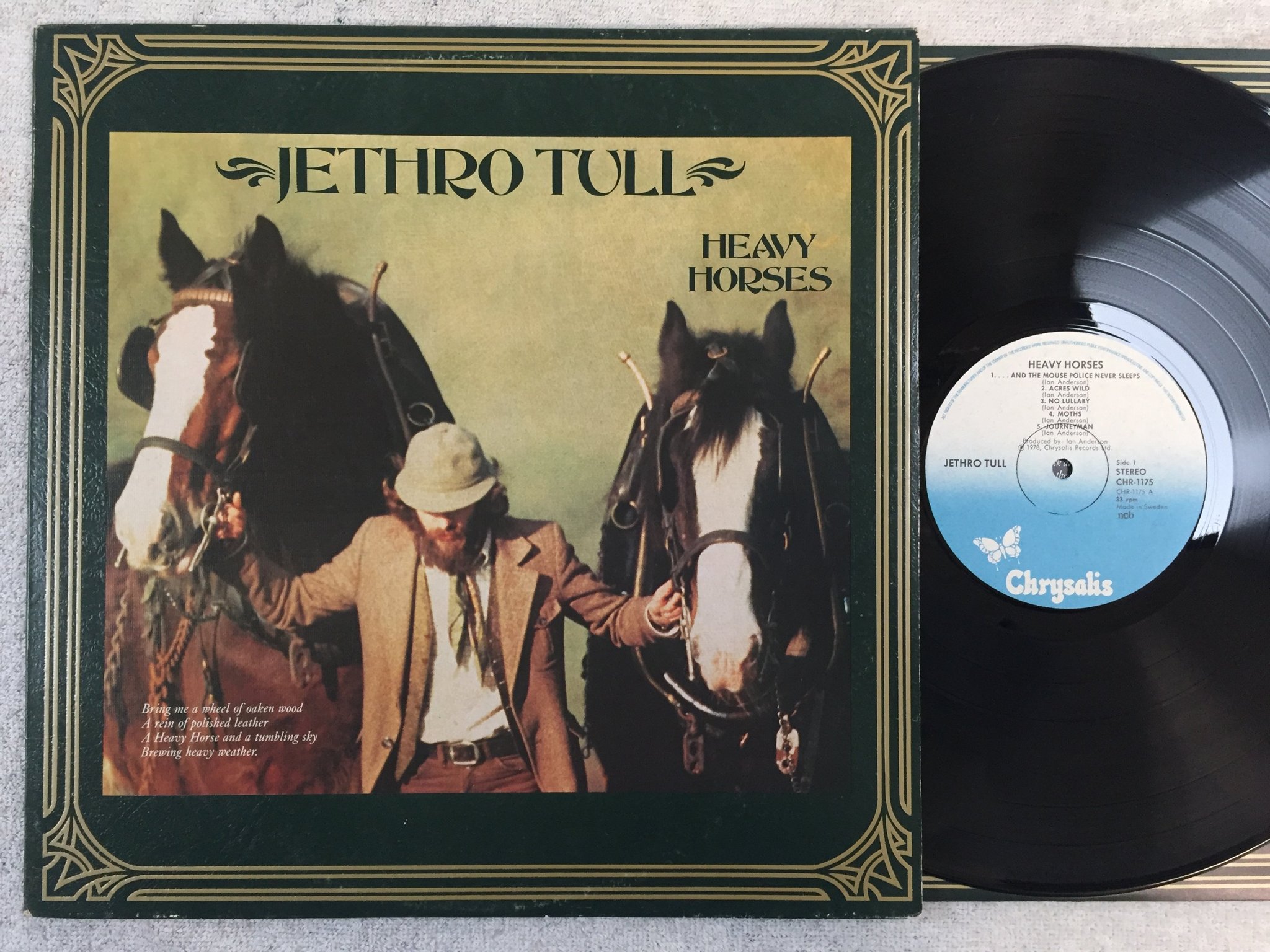 Omslagsbild för skivan JETHRO TULL heavy horses LP -78 ncb CHRYSALIS CHR 1175