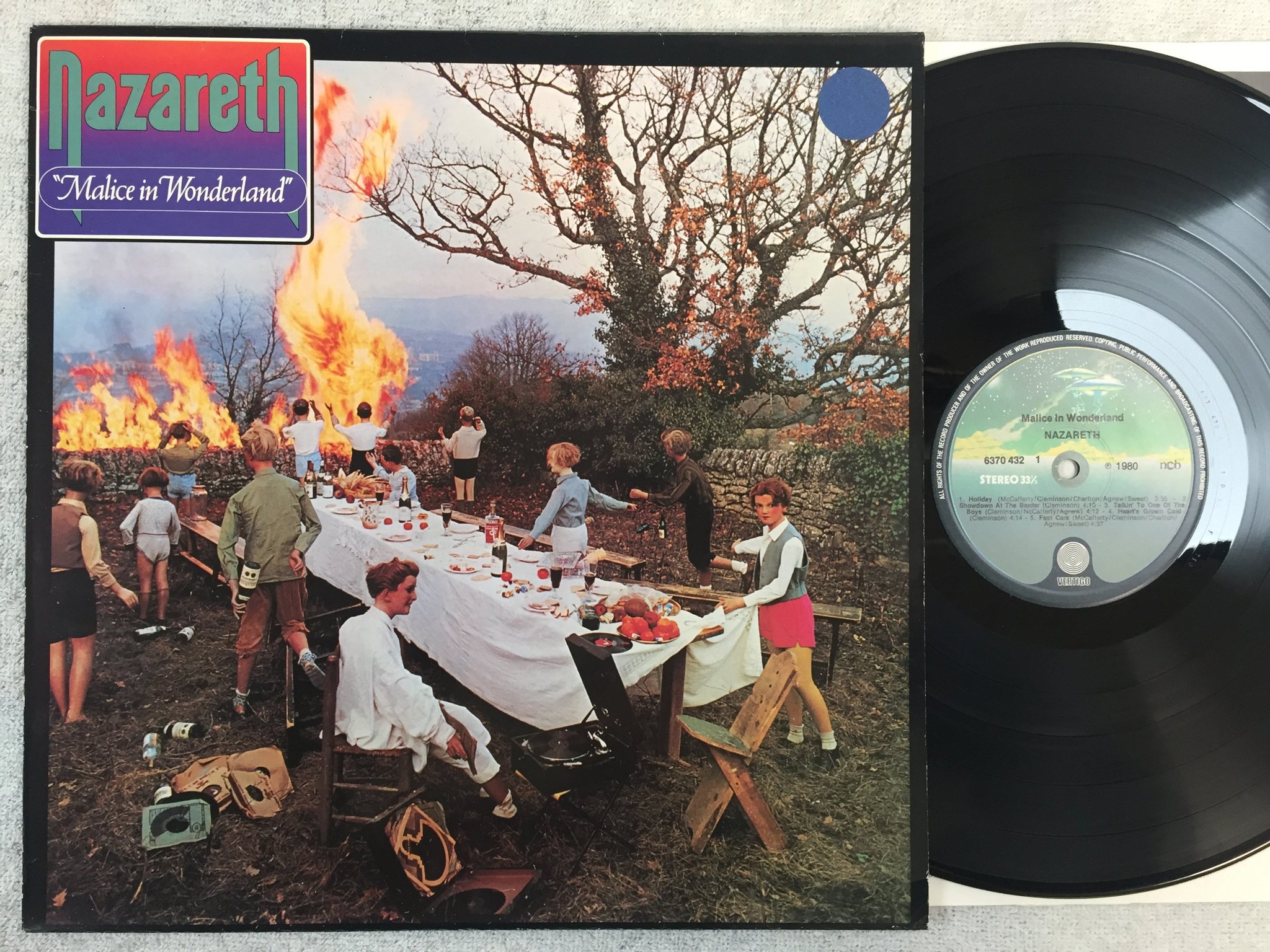 Omslagsbild för skivan NAZARETH malice in wonderland LP -80 ncb VERTIGO 6370432