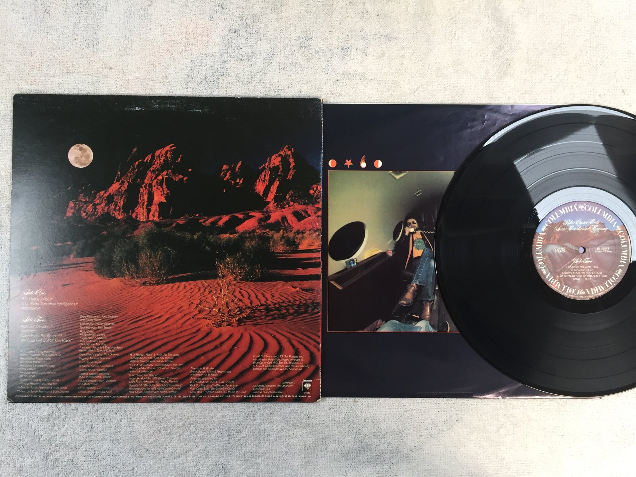 Omslagsbild för skivan BLUE ÖYSTER CULT some enchanted evening LP -78 Can COLUMBIA  JC 35563