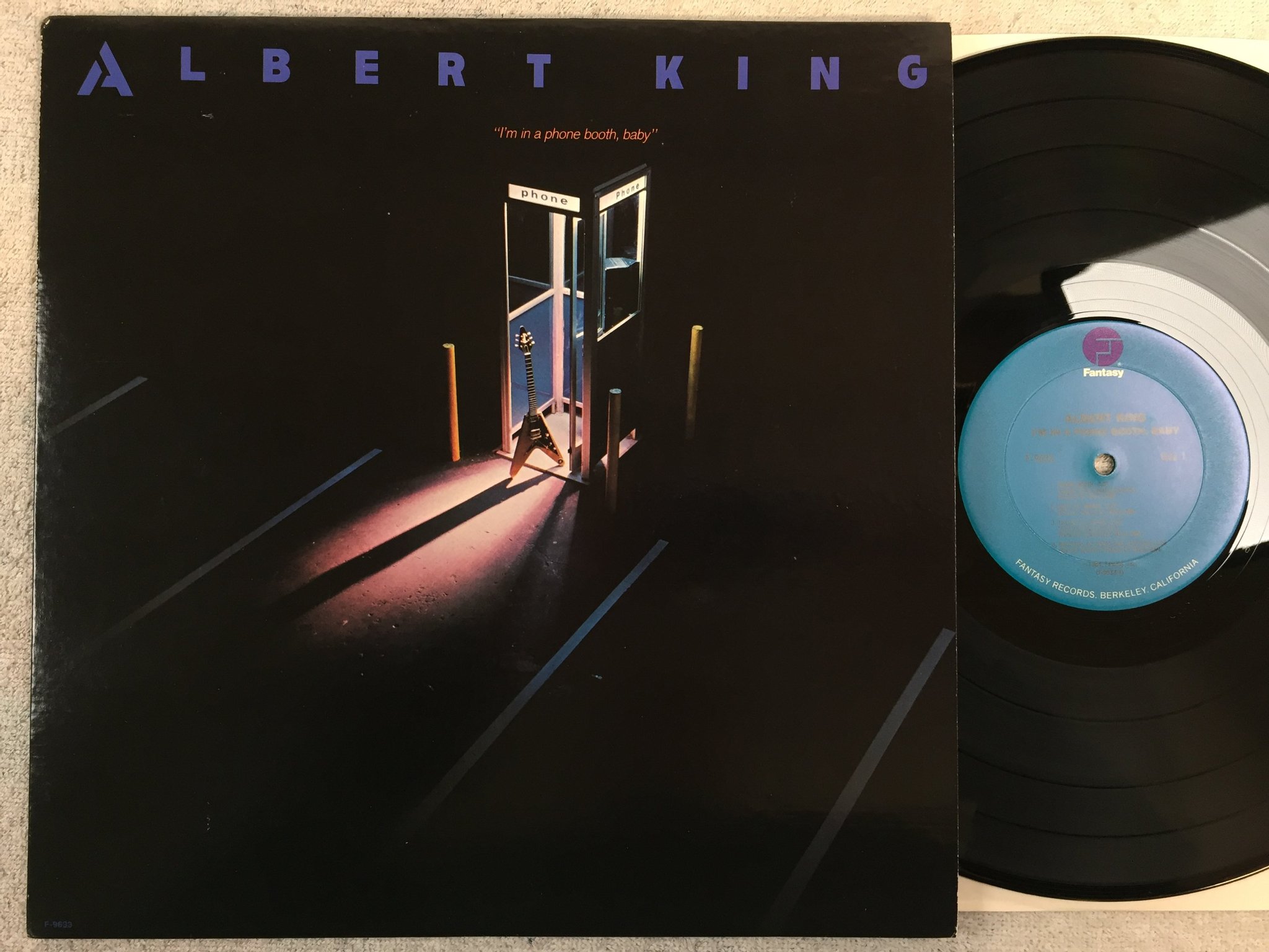Omslagsbild för skivan ALBERT KING I'm in a phone booth baby LP -84 US FANTASY F-9633
