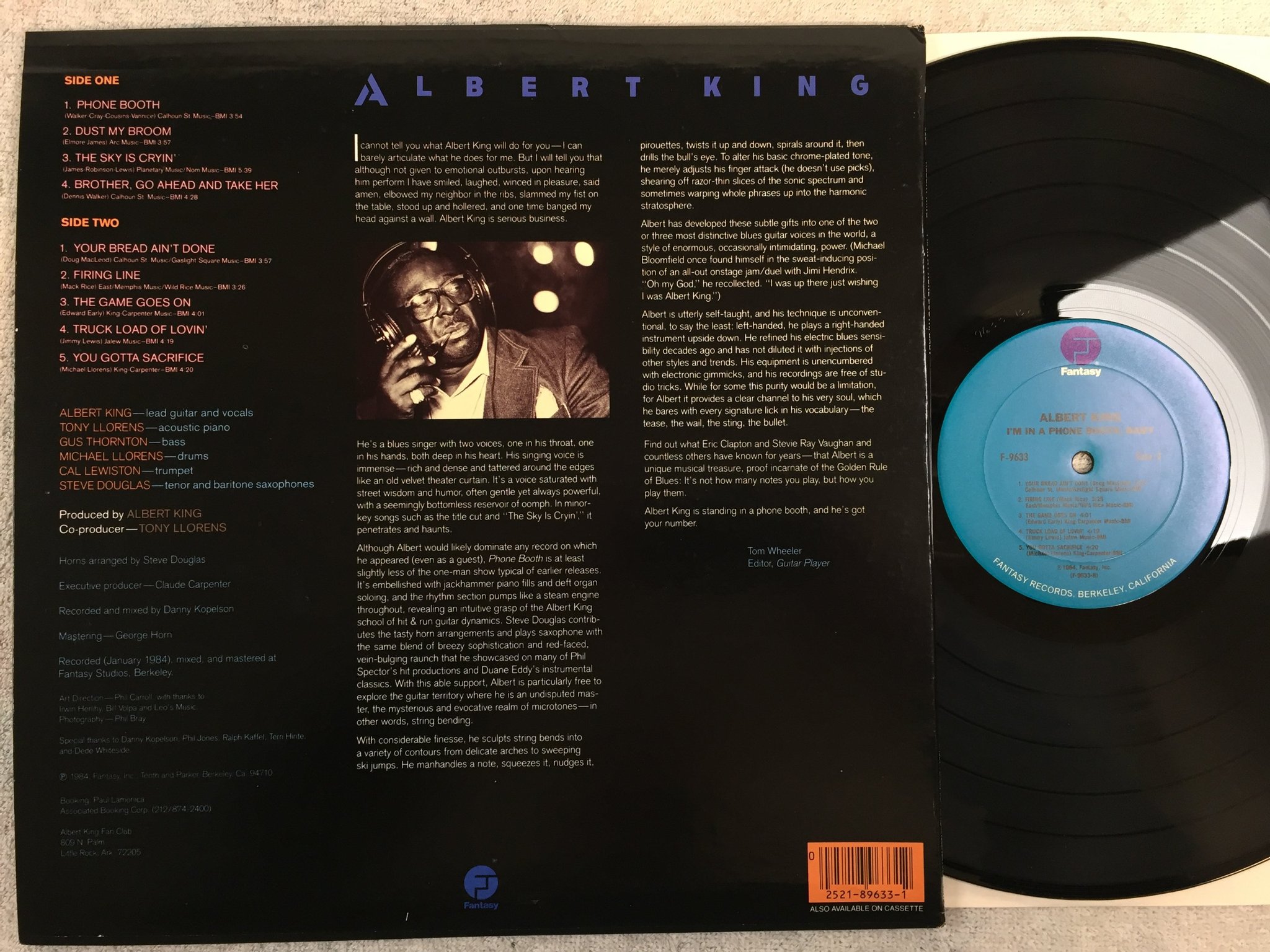 Omslagsbild för skivan ALBERT KING I'm in a phone booth baby LP -84 US FANTASY F-9633