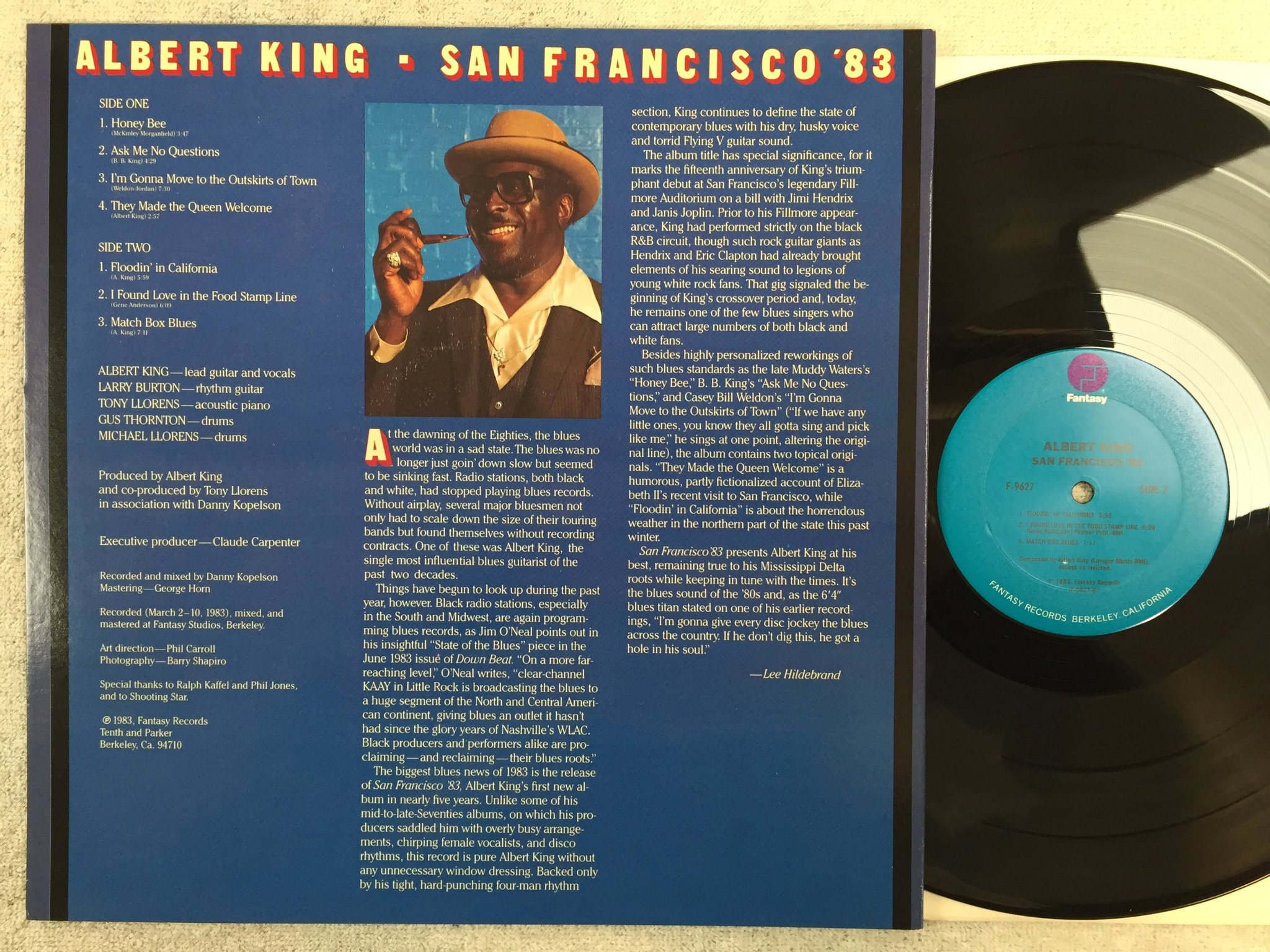 Omslagsbild för skivan ALBERT KING San Francisco '83 LP -83 FANTASY F-9627