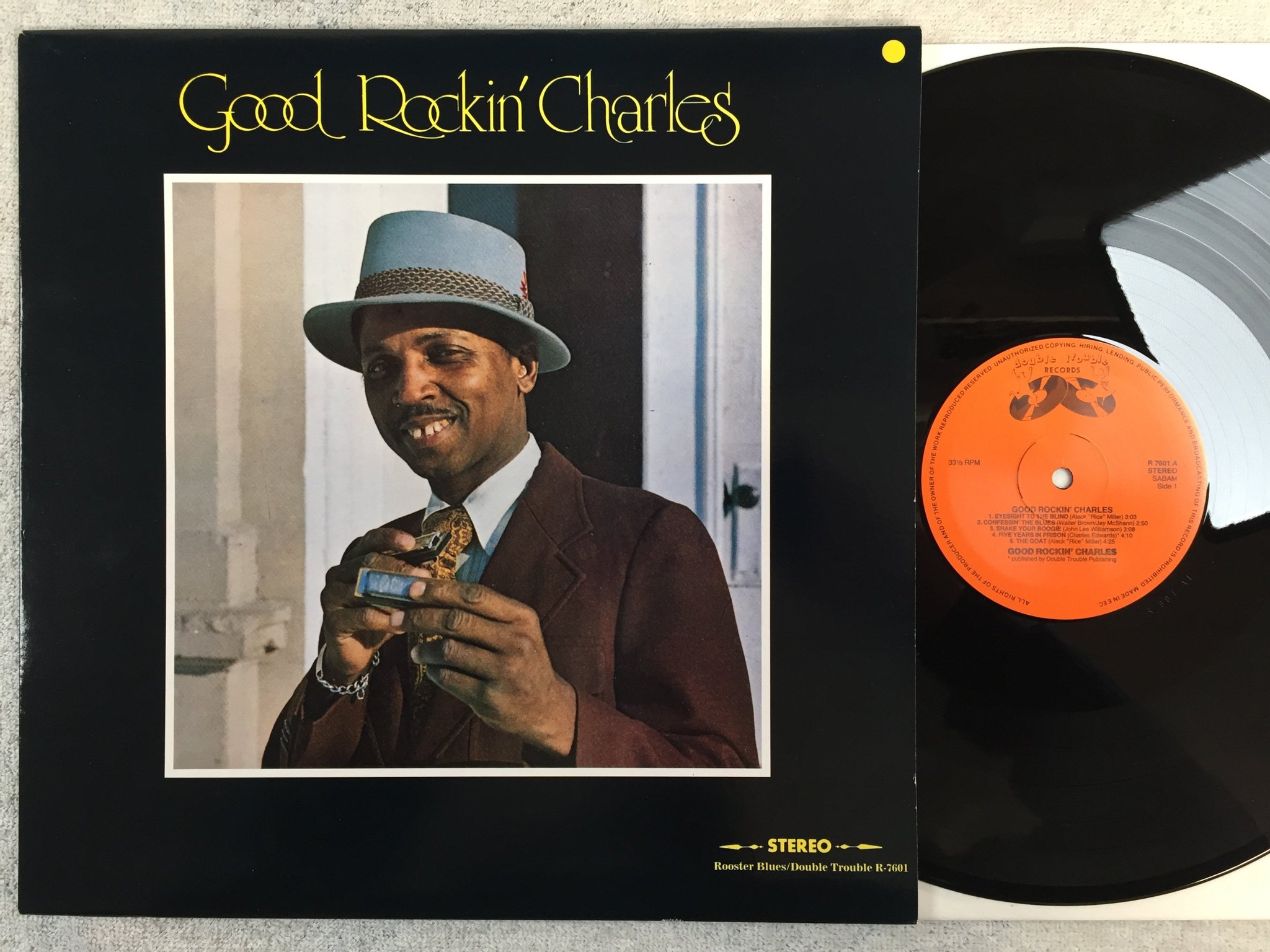 Omslagsbild för skivan GOOD ROCKIN' CHARLES s/t LP -88 Belgium DOUBLE TROUBLE R 7601