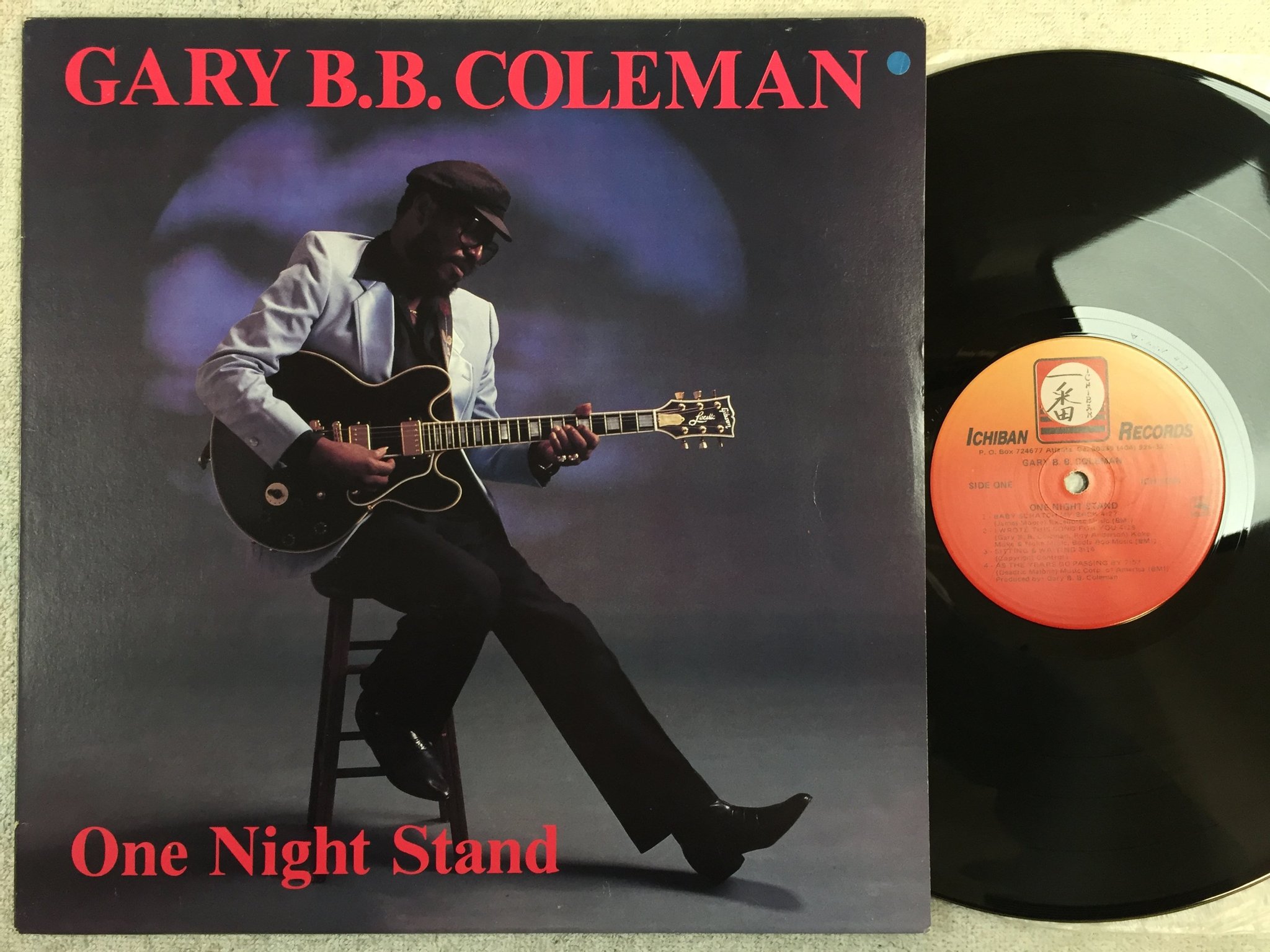 Omslagsbild för skivan GARY B.B. COLEMAN One Night Stand LP -88 US ICHIBAN ICH 1034