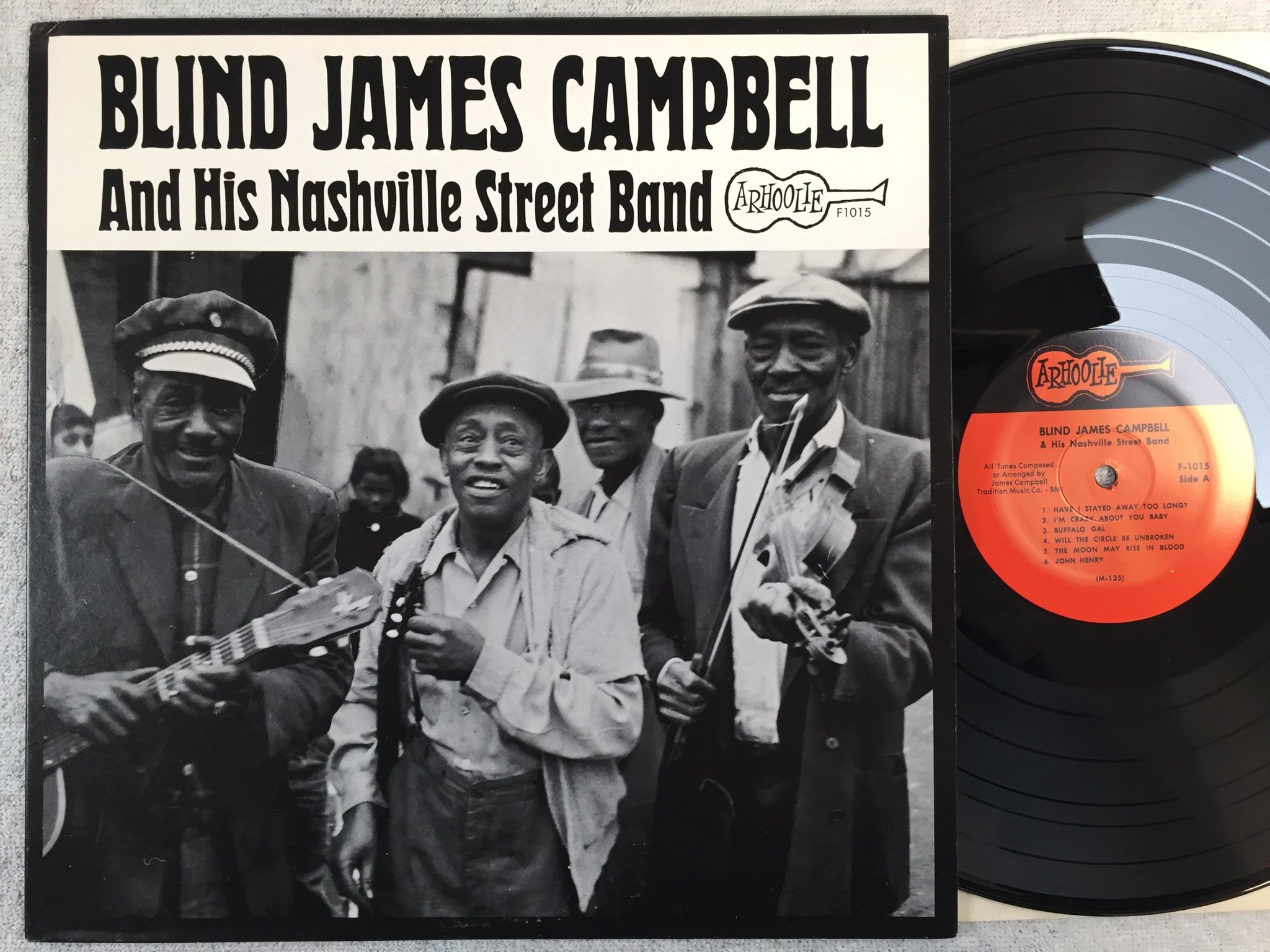 Omslagsbild för skivan BLIND JAMES CAMPBELL LP re US ARHOOLIE F-1015