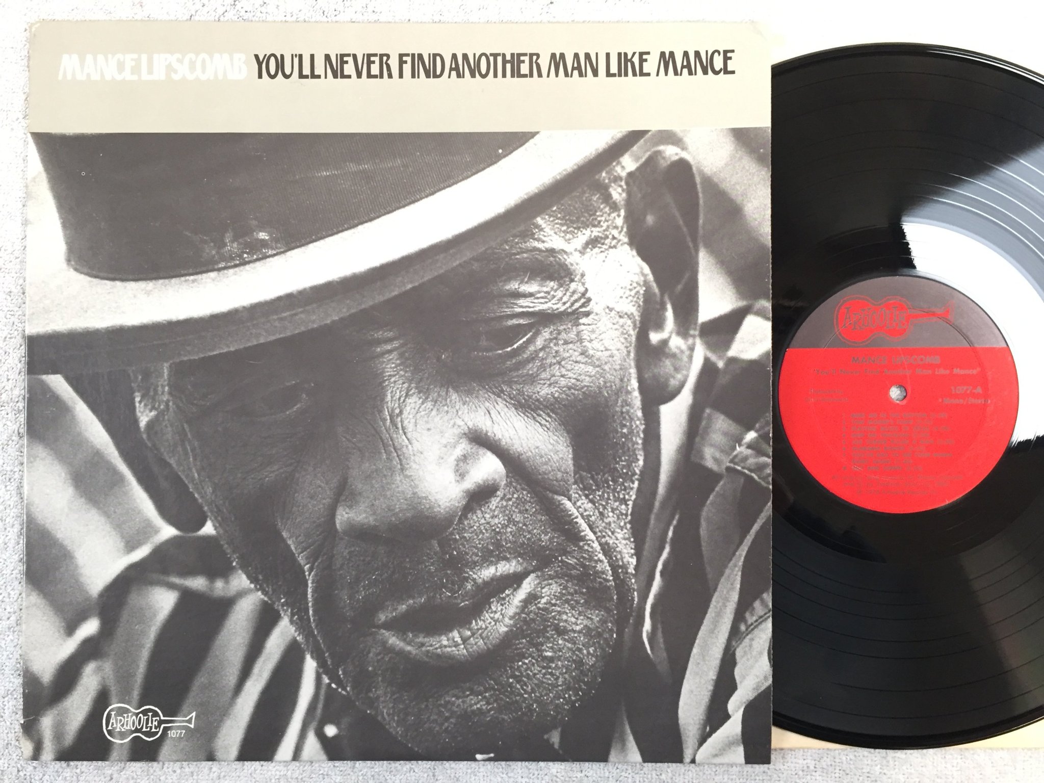 Omslagsbild för skivan MANCE LIPSCOMB you'll never find another... LP re US ARHOOLIE 1077