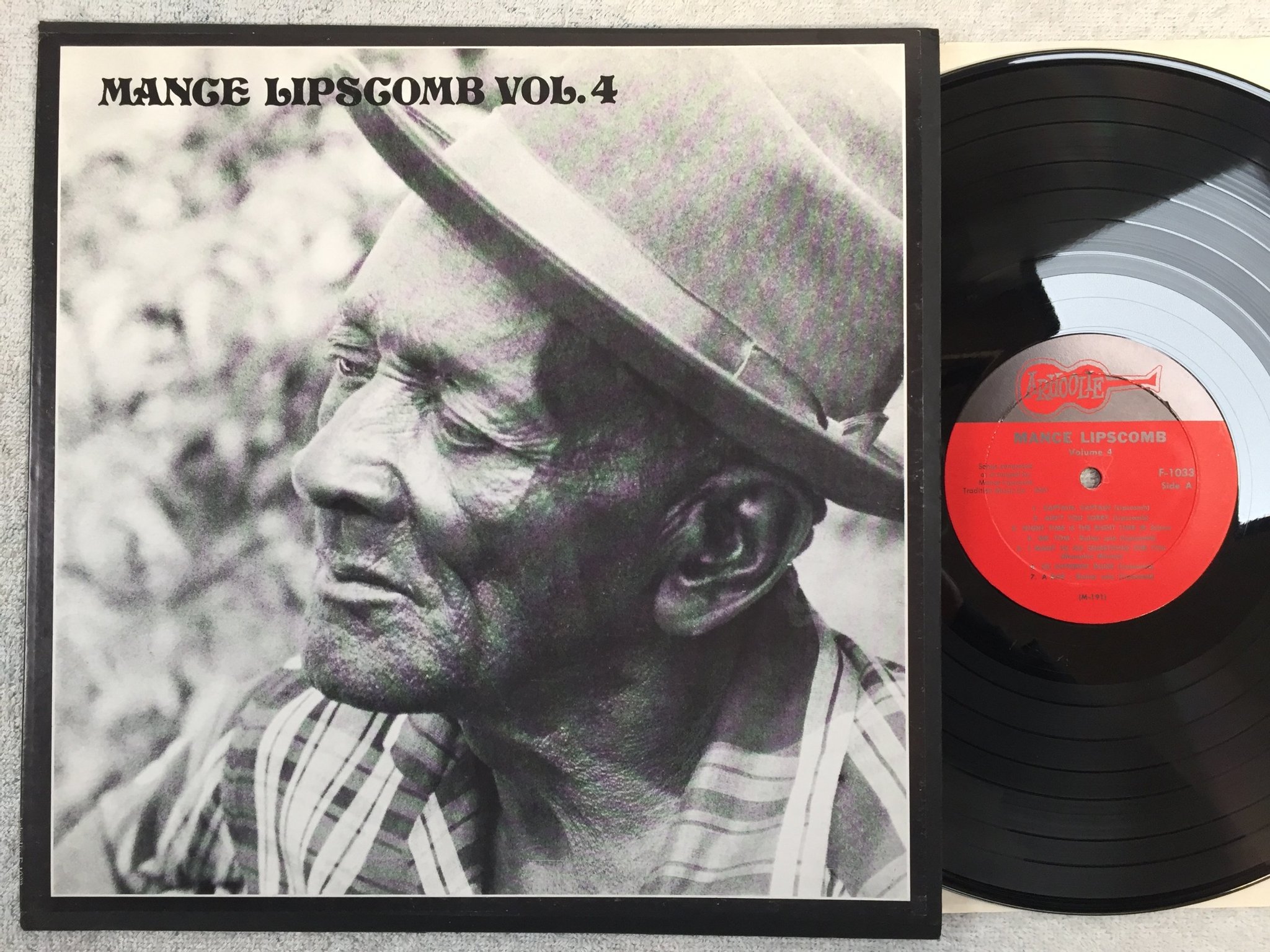 Omslagsbild för skivan MANCE LIPSCOMB  vol 4 LP re US ARHOOLIE F-1033