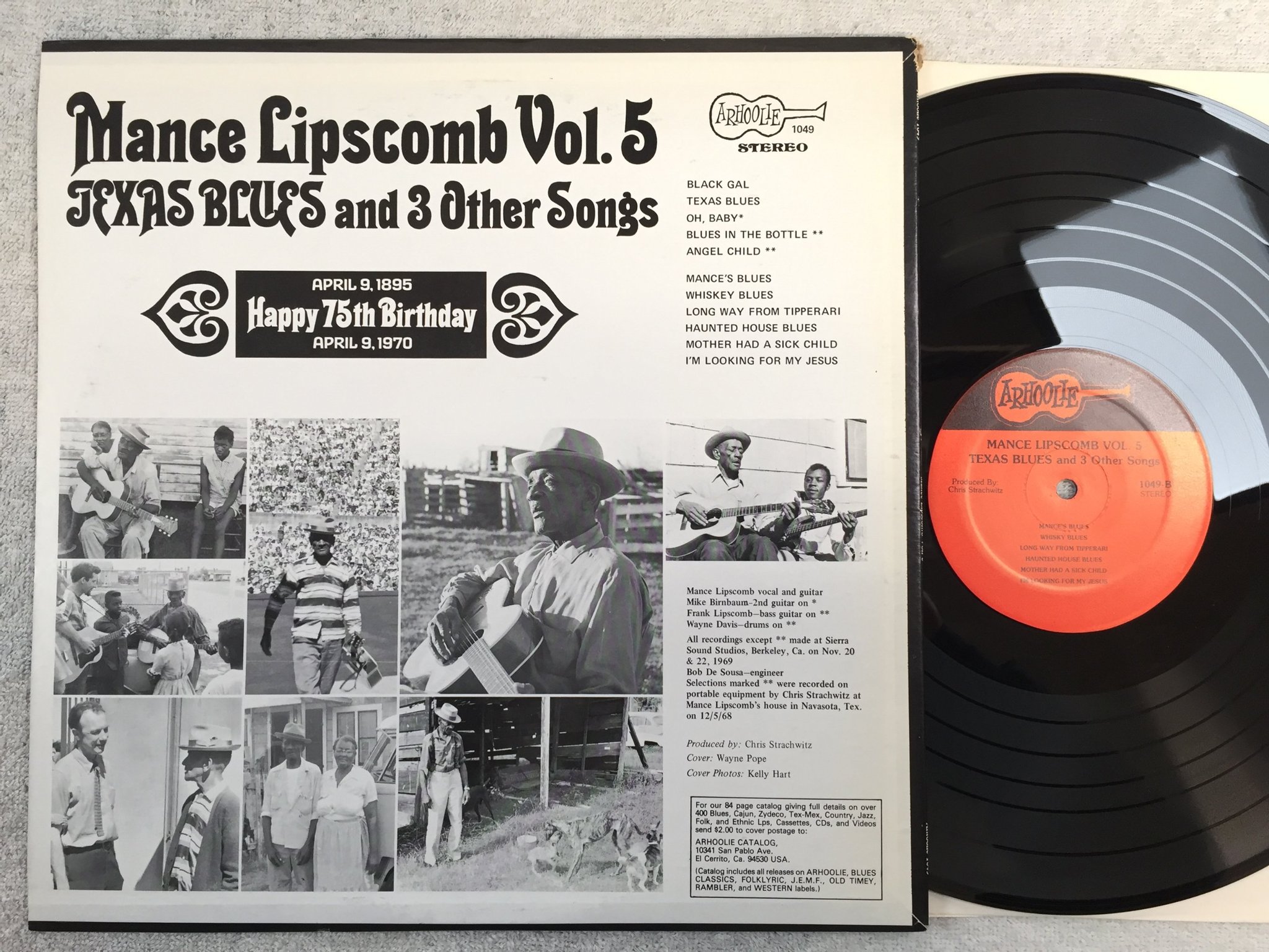 Omslagsbild för skivan MANCE LIPSCOMB  vol 5 LP re US ARHOOLIE F-1049