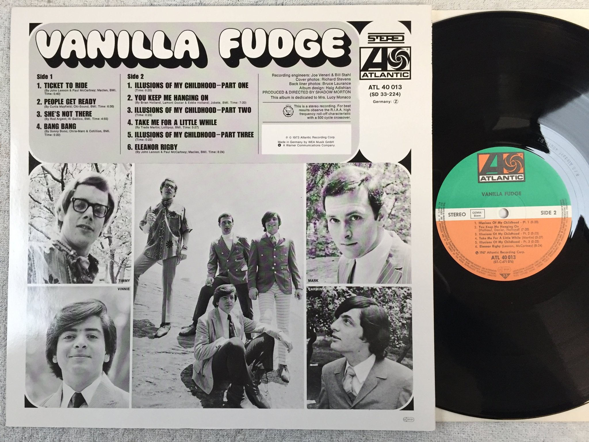 Omslagsbild för skivan VANILLA FUDGE s/t LP re ATLANTIC ATL 40013