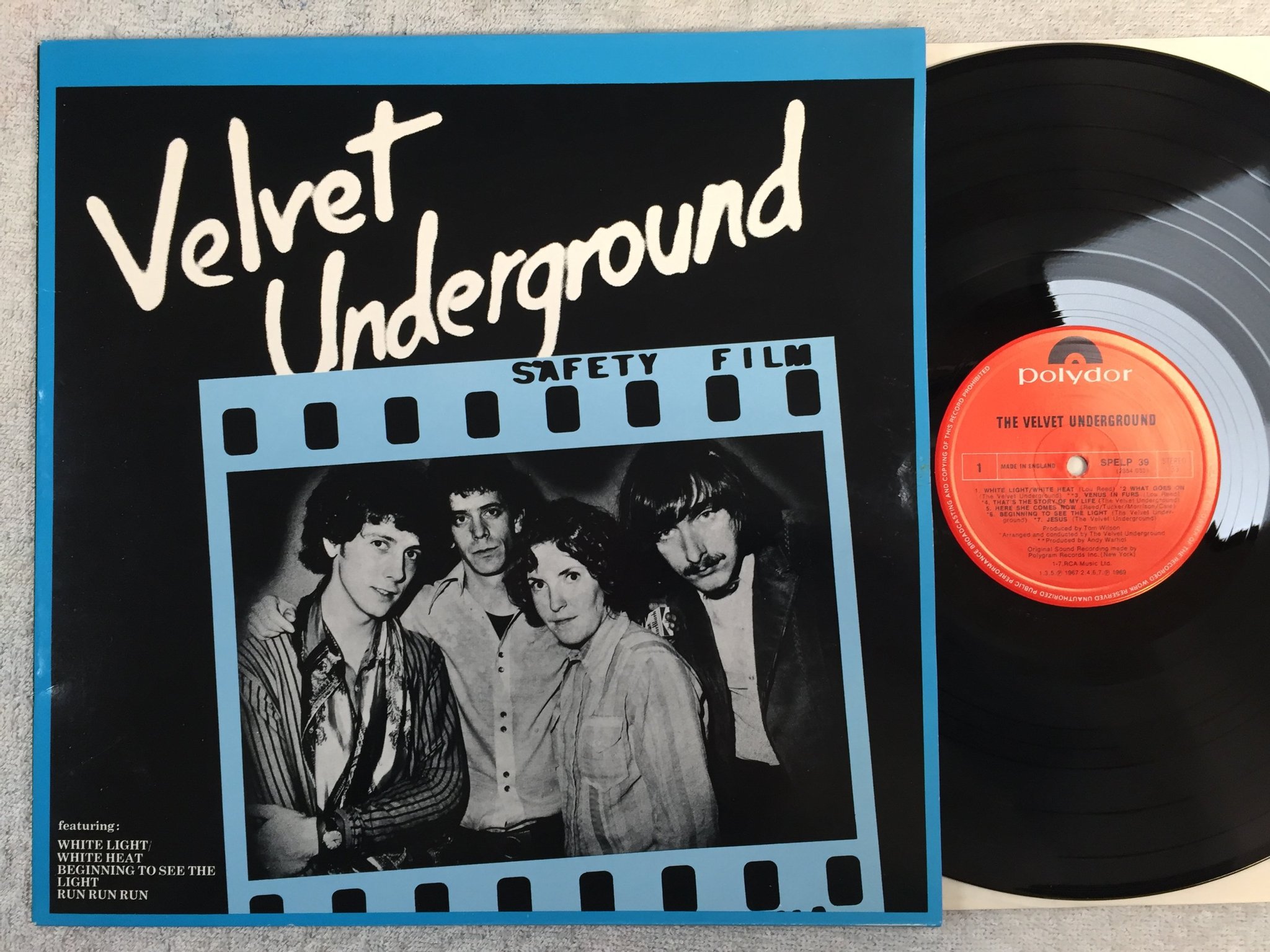 Omslagsbild för skivan THE VELVET UNDERGROUND s/t LP re UK POLYDOR SPELP 39